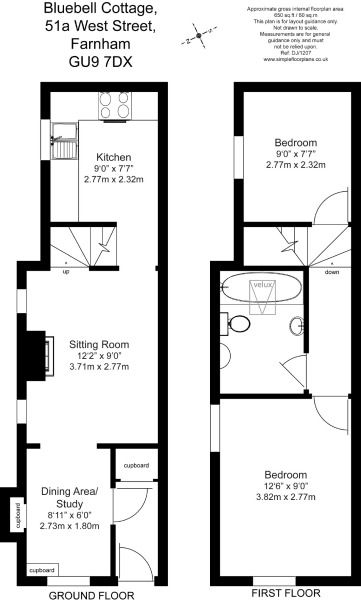Bluebell Cottage, 51A West Street, Farnham floorplan