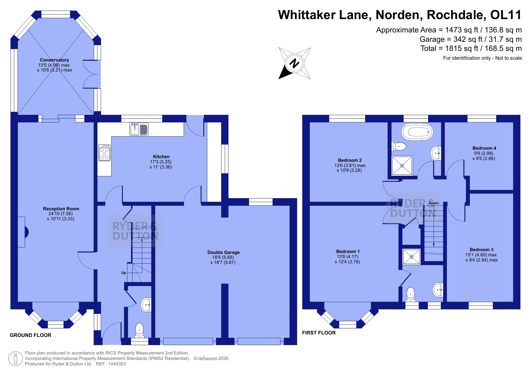 46, Whittaker Lane, Rochdale floorplan