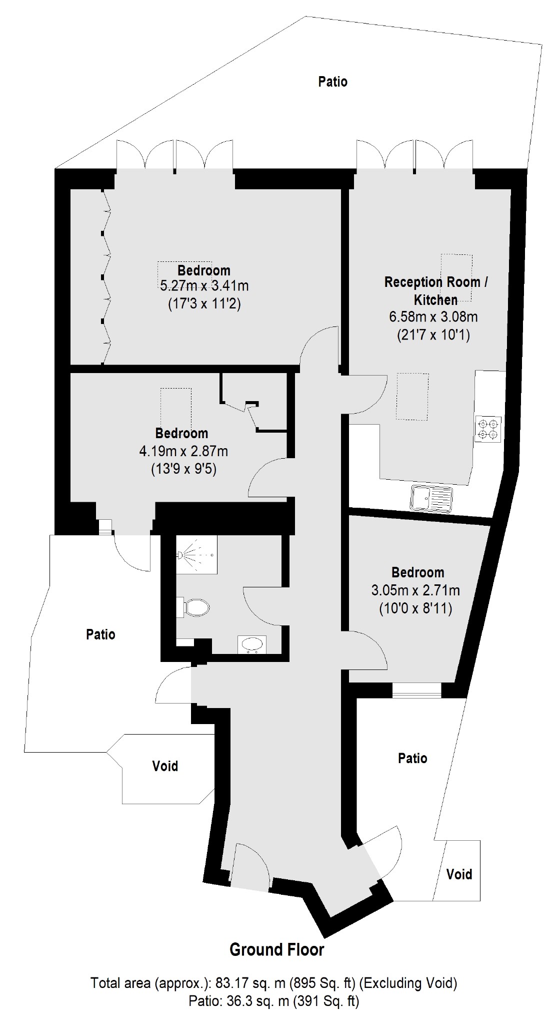 Flat G, 17-19, Mare Street, London floorplan