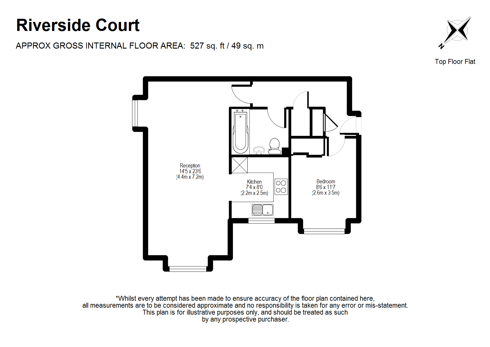 1 Bedrooms Flat to rent in Heathcote Road, Twickenham TW1