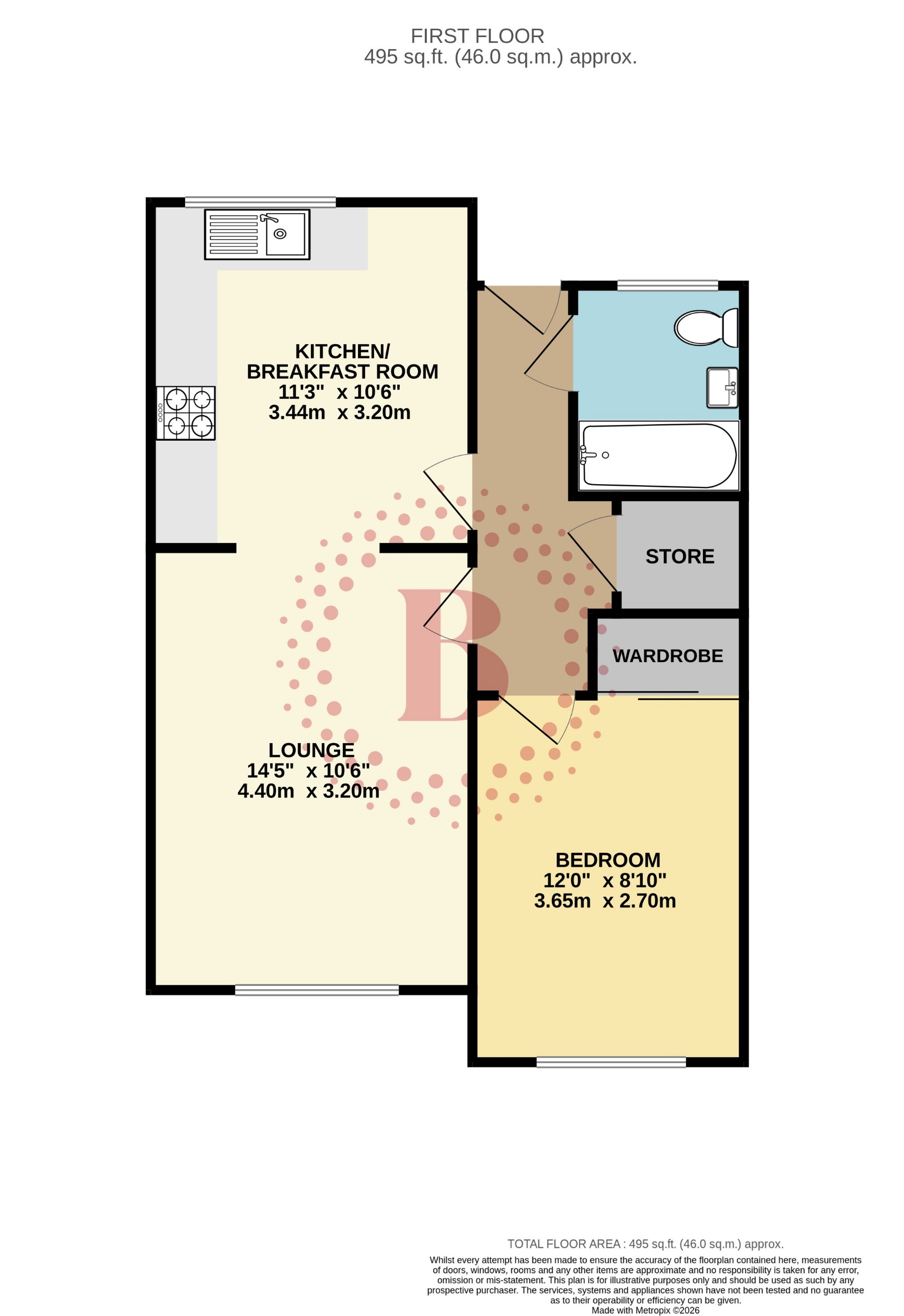 5, Glebe House, School Lane, Essendon floorplan