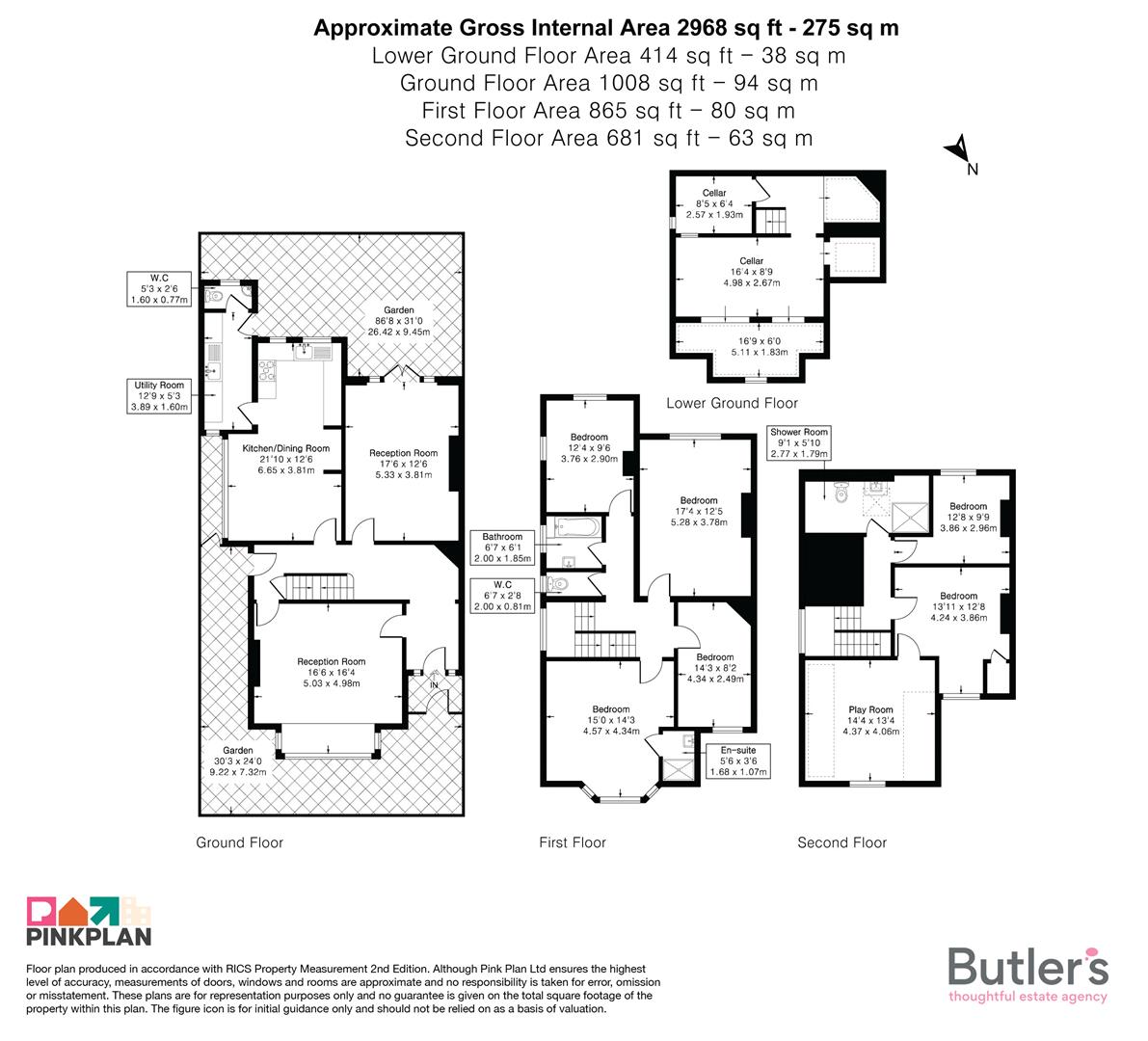 4, Park Hill Road, Wallington floorplan