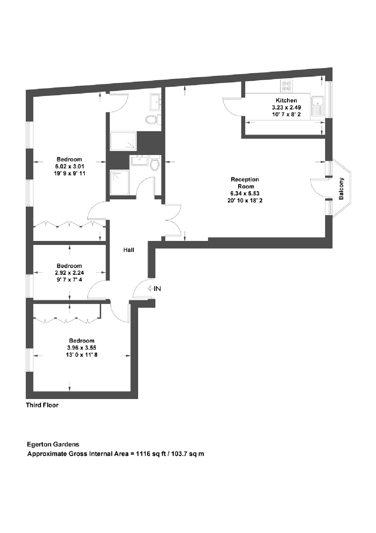 Egerton Gardens, London floorplan