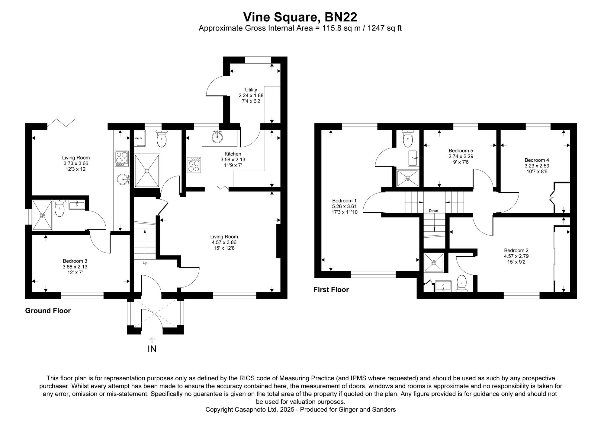 35 Vine Square, Eastbourne floorplan