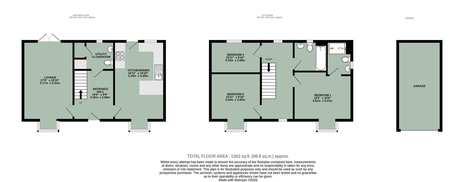 32, Copse View, North Moreton floorplan