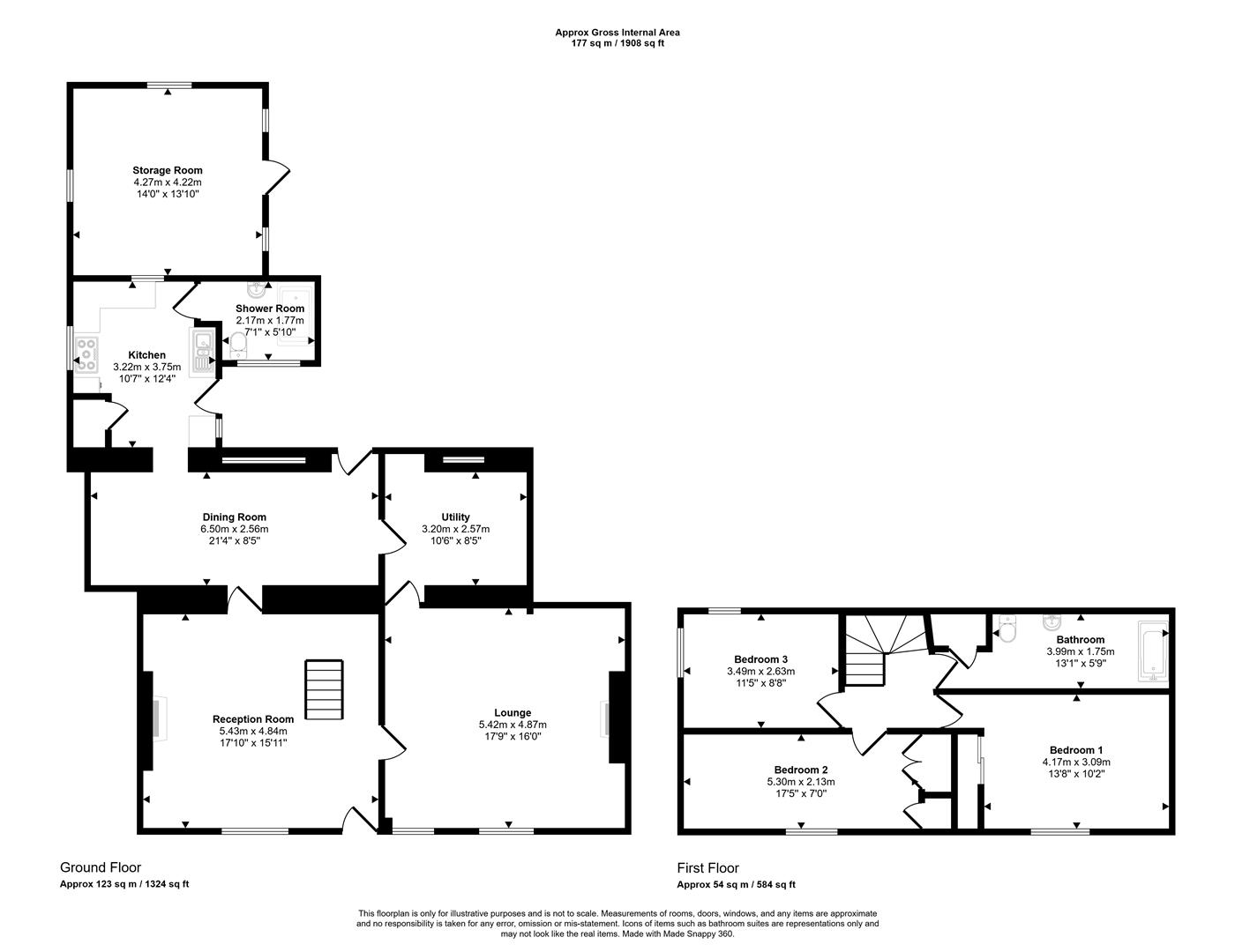 The Dairy House, 16, Alstred Street, Llanelli floorplan