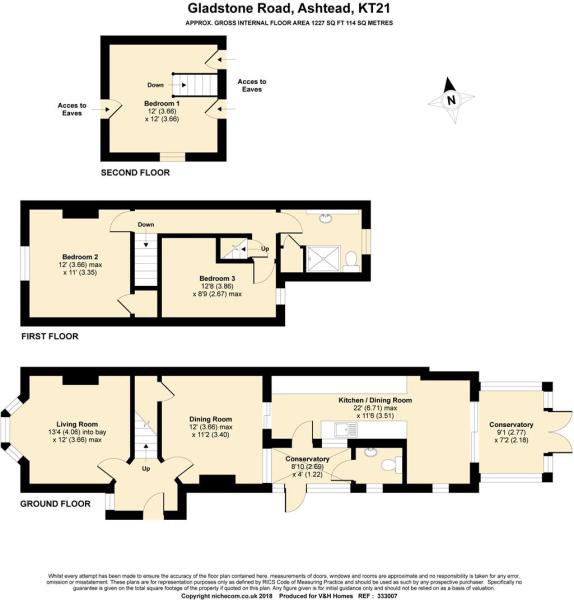 3 Bedrooms Semi-detached house for sale in Gladstone Road, Ashtead KT21