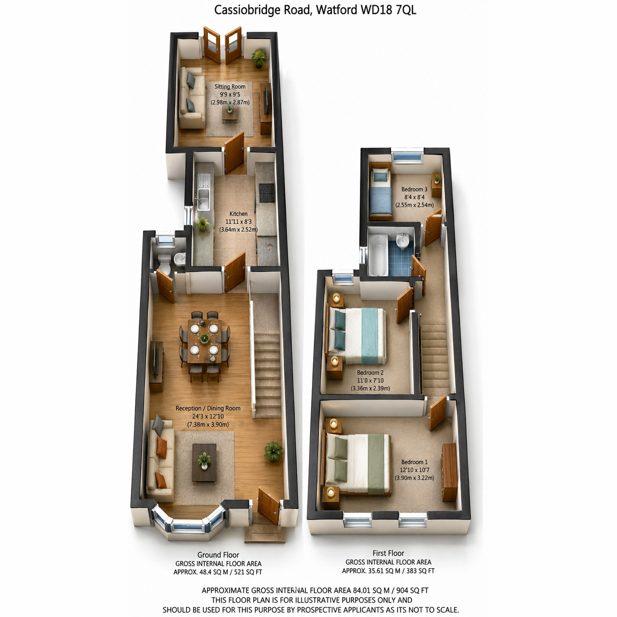 28, Cassiobridge Road, Watford floorplan