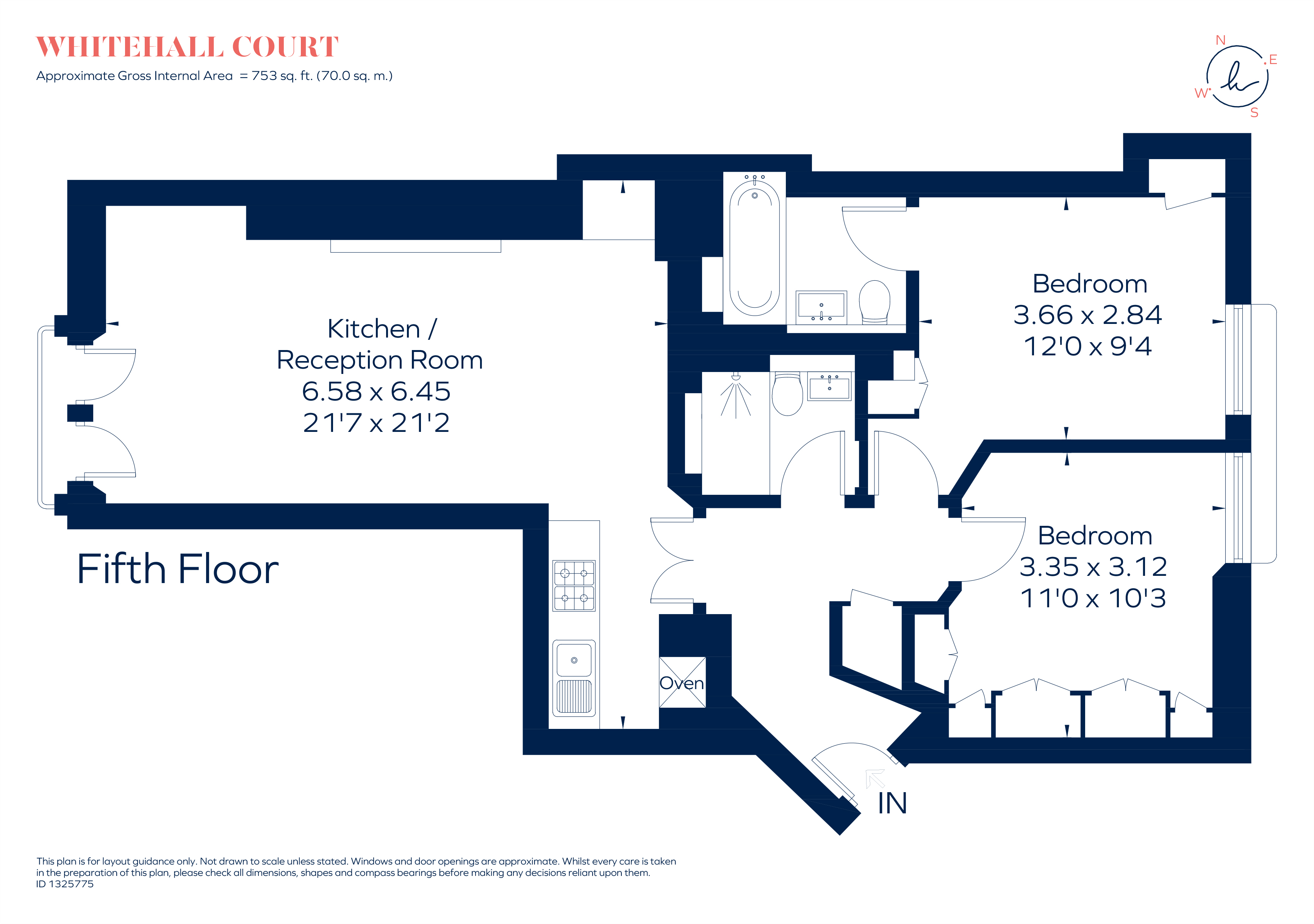 Flat 134, 4, Whitehall Court, London floorplan