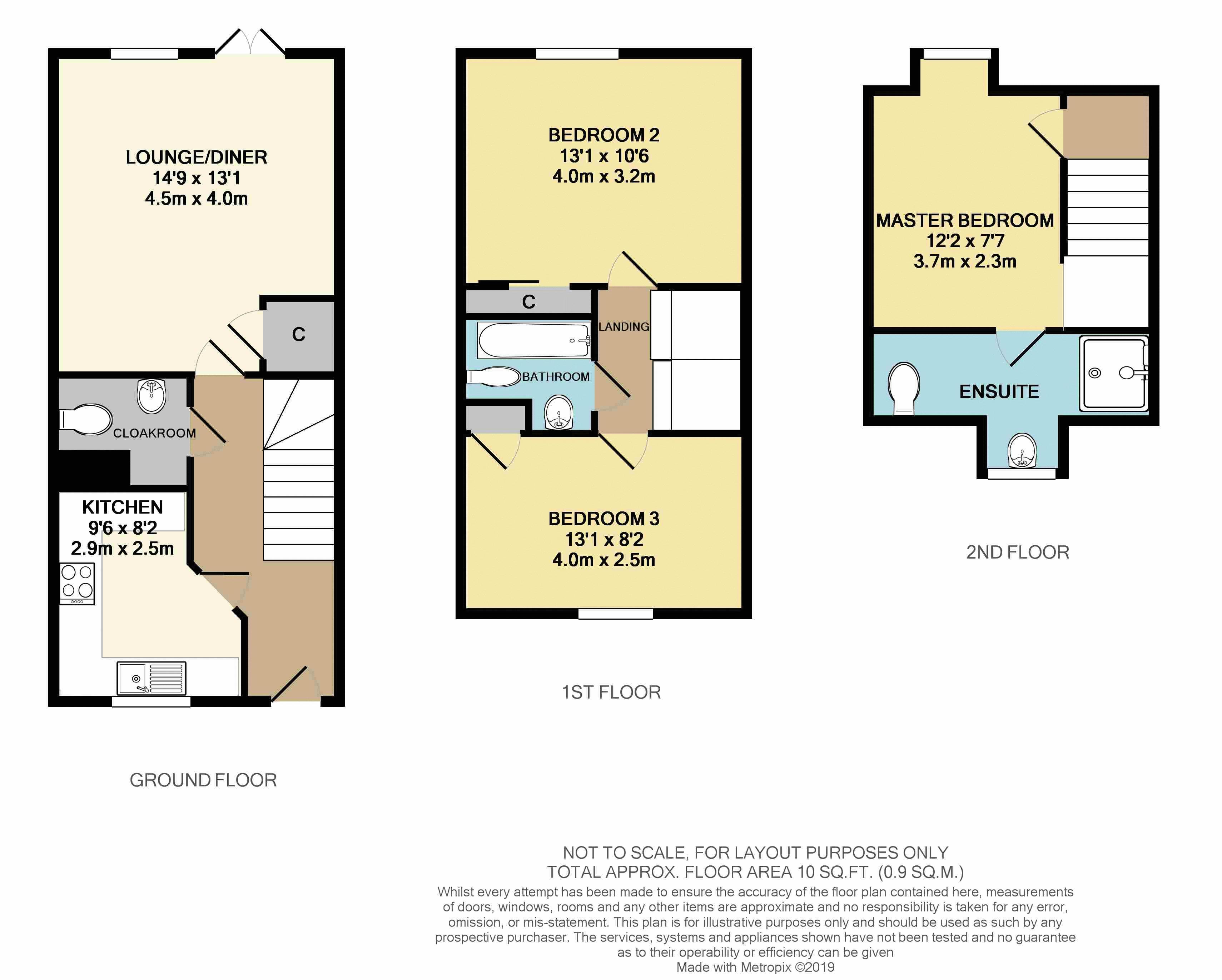 3 Bedrooms Terraced house for sale in Frant Field, Edenbridge TN8