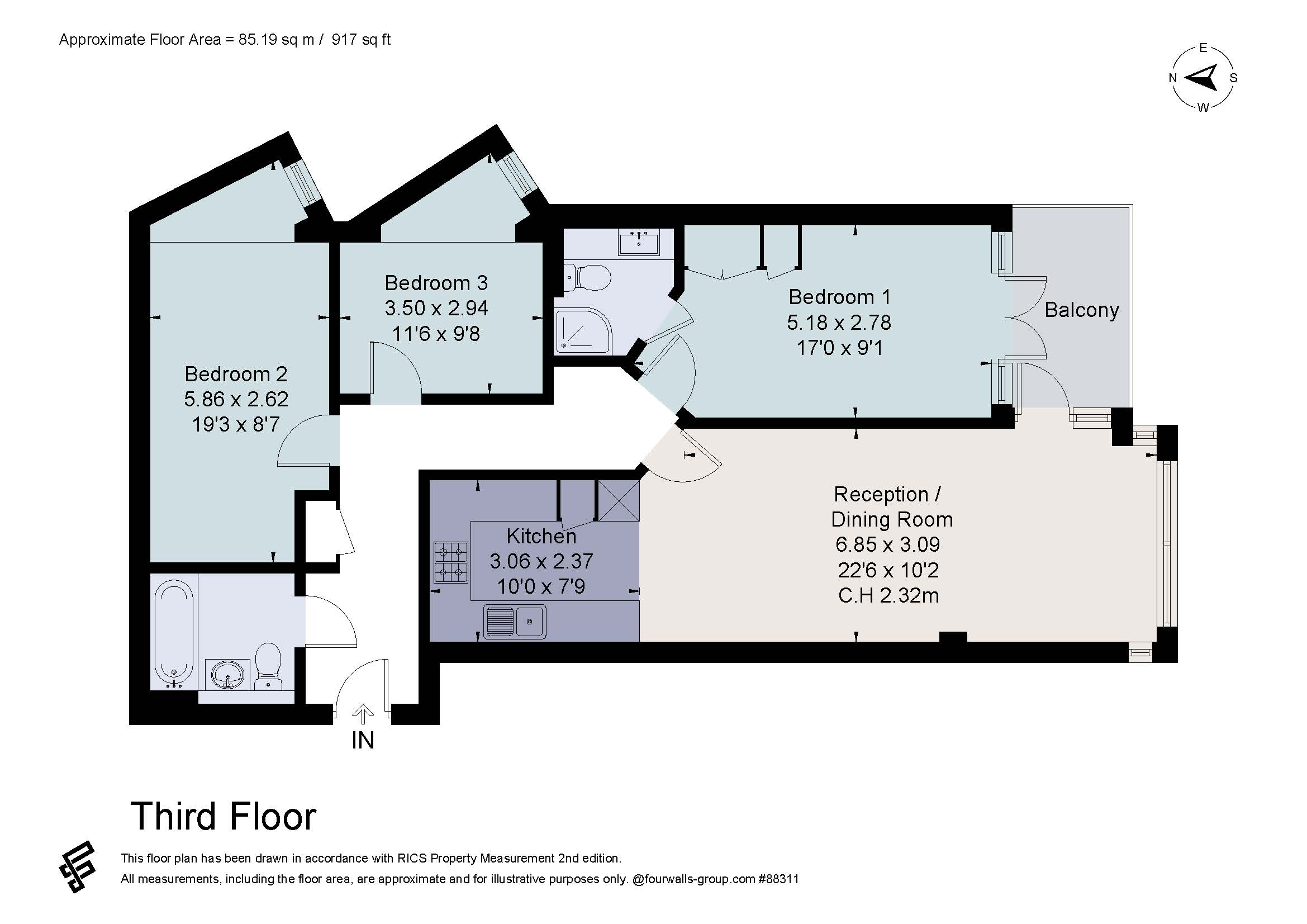 Flat 24, Gosse Court, 19, Downham Road, London floorplan