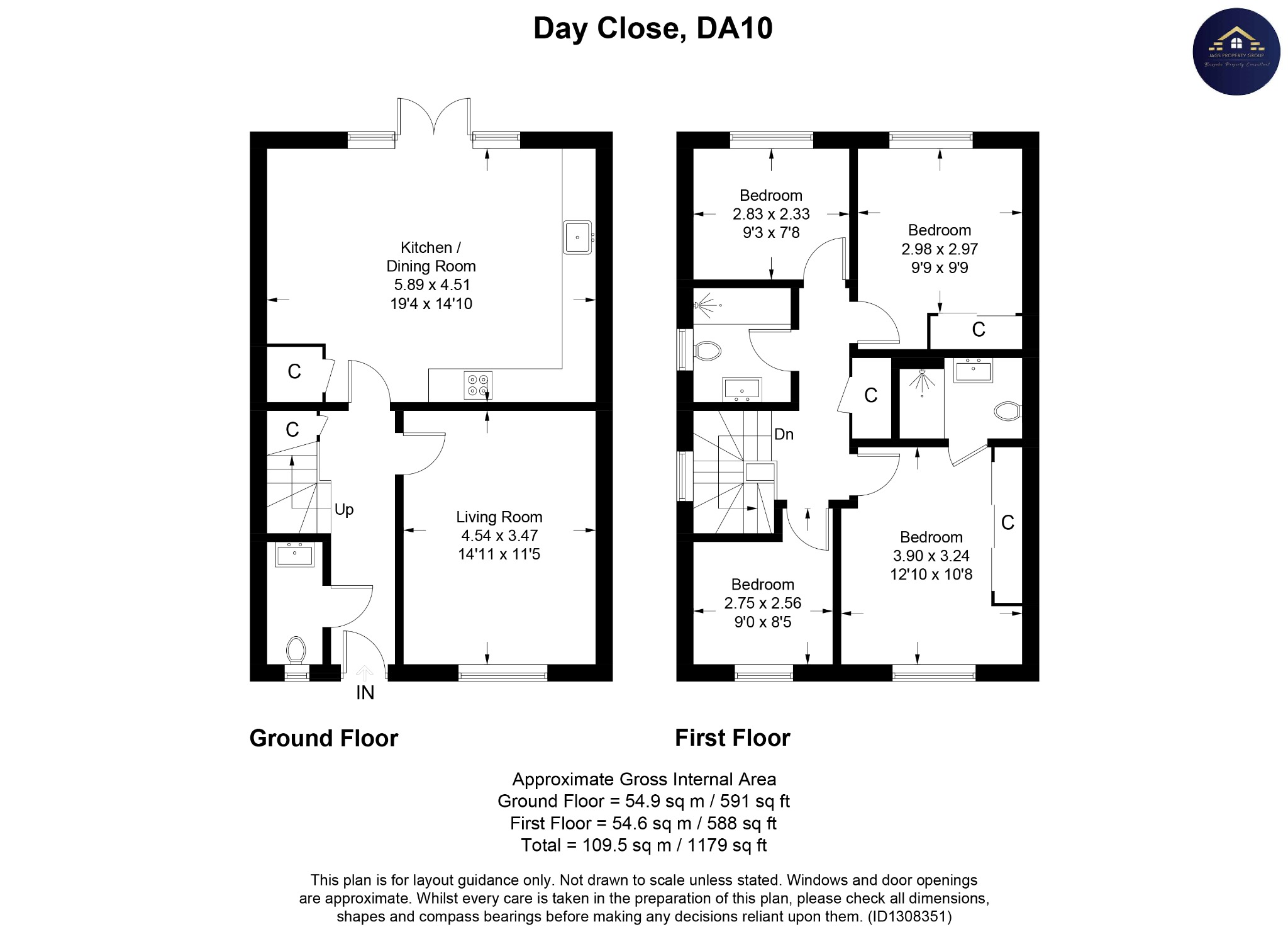 14, Day Close, Swanscombe floorplan