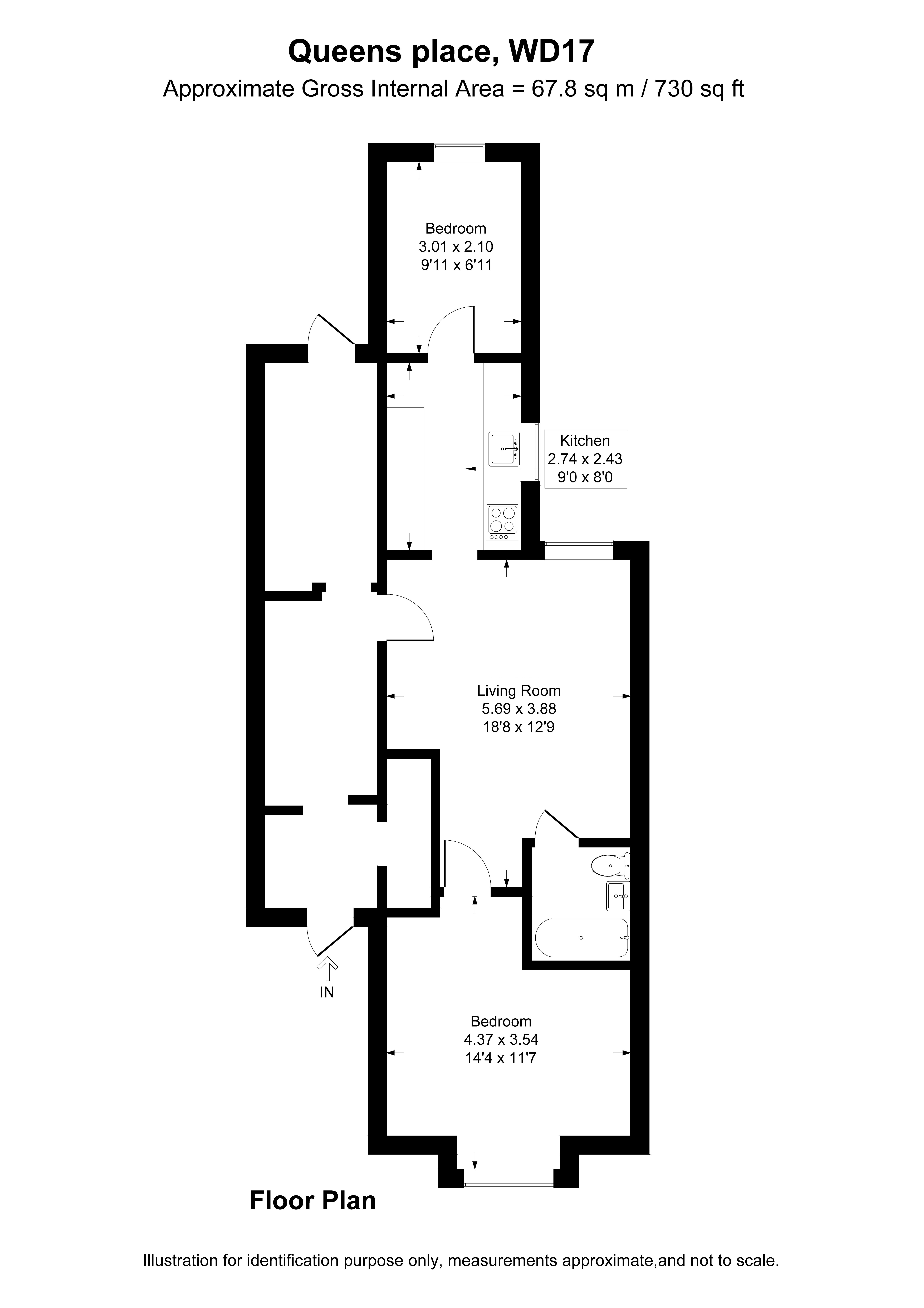 Queens Place, Hertfordshire floorplan