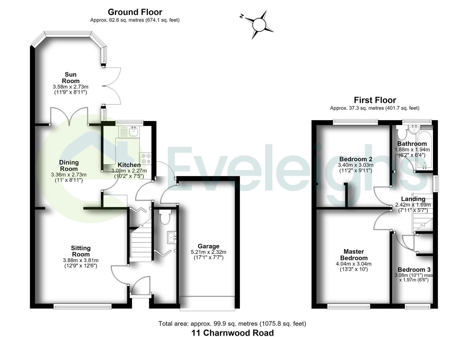 11, Charnwood Road, Bristol floorplan