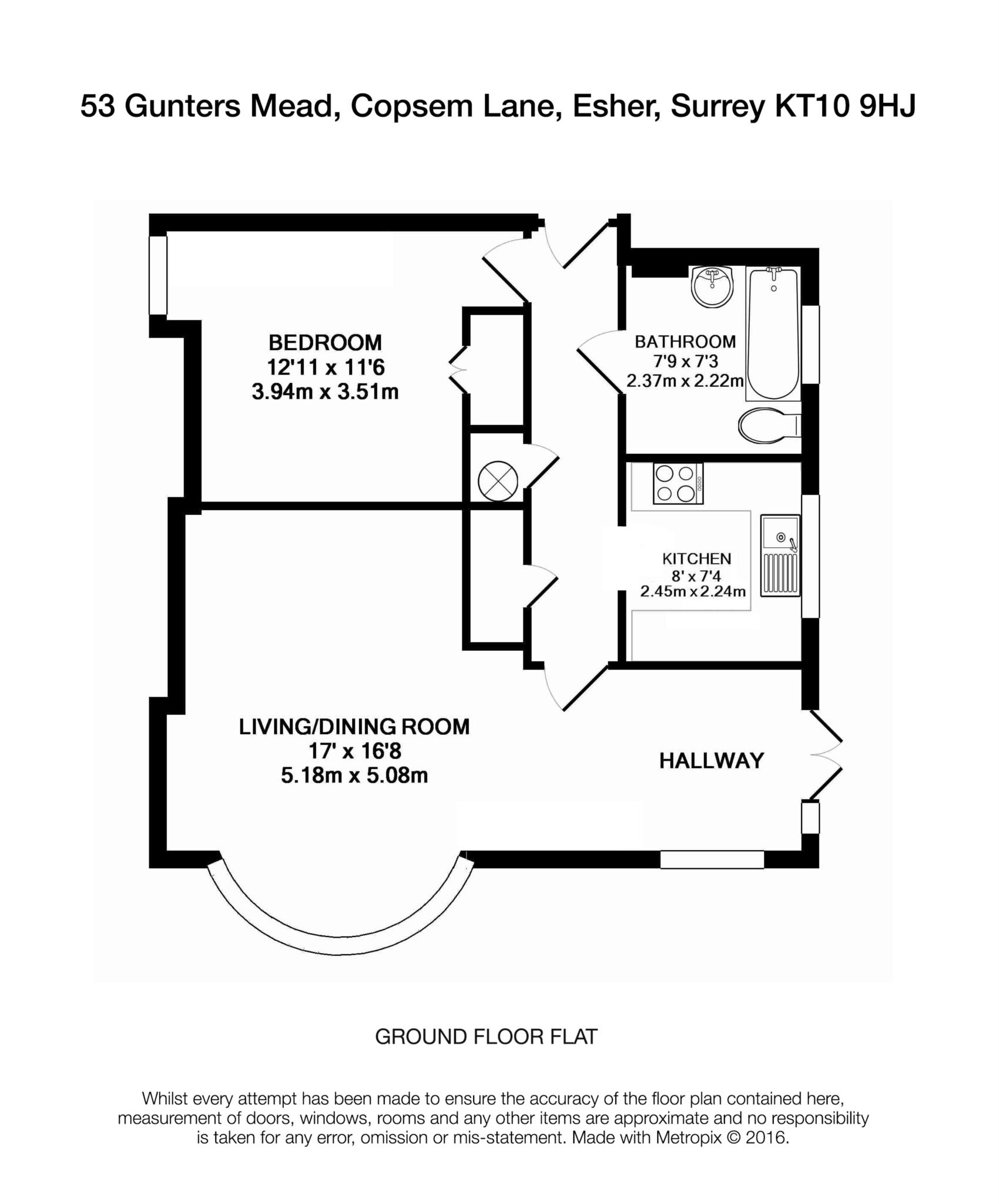 1 Bedrooms Flat for sale in Gunters Mead, Copsem Lane, Esher KT10