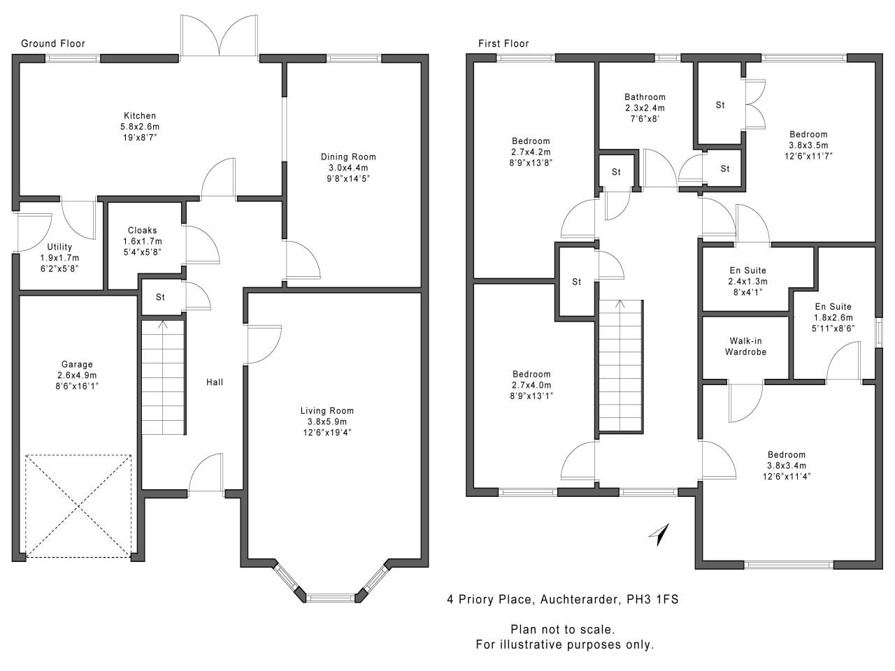 4 Bedrooms Detached house for sale in Priory Place, Auchterarder PH3