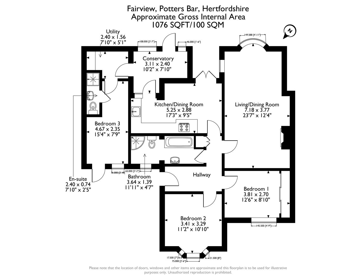 3, Fairview, Potters Bar floorplan