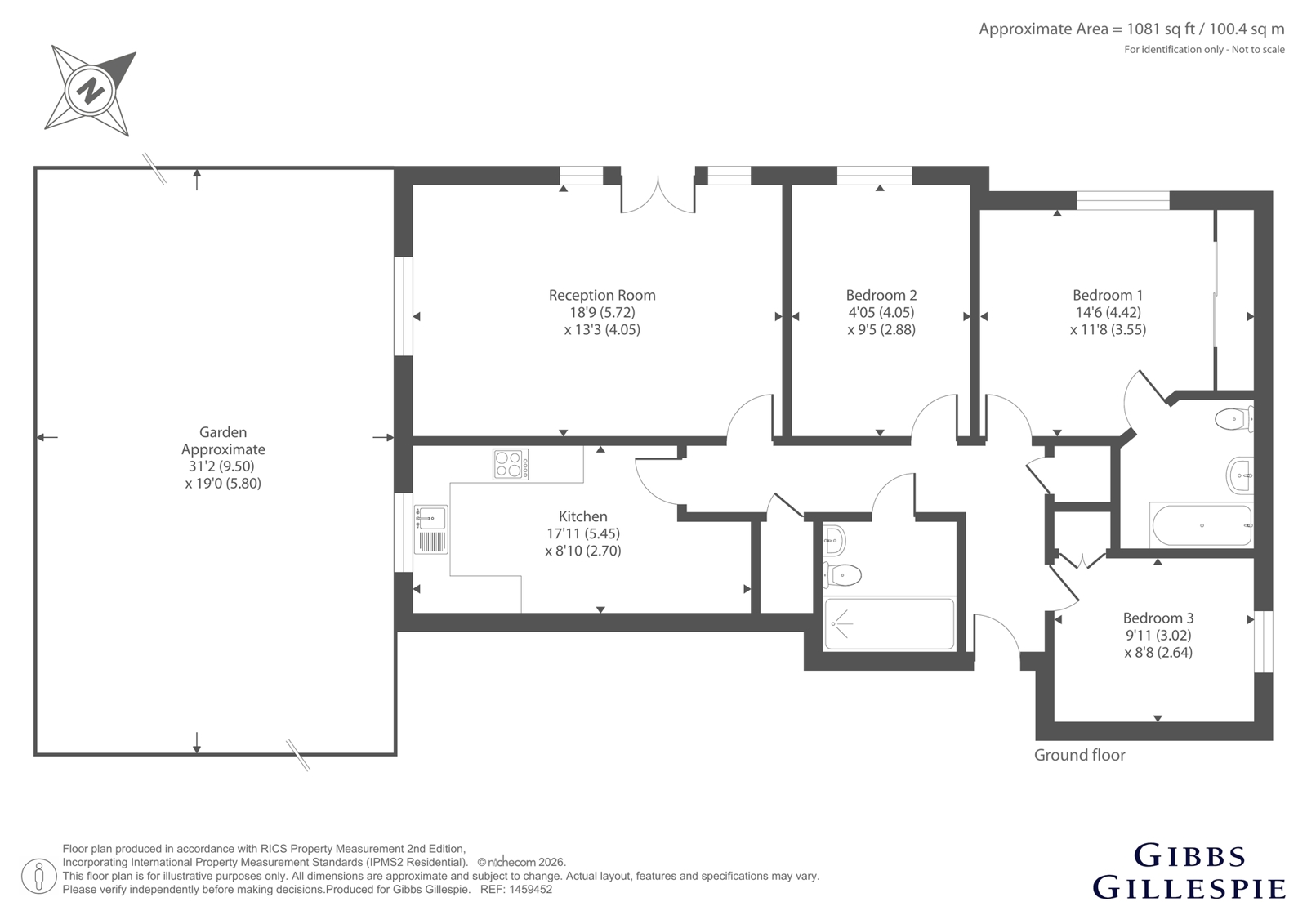 Flat 2, Mansion House, 48A, Murray Road, Northwood floorplan