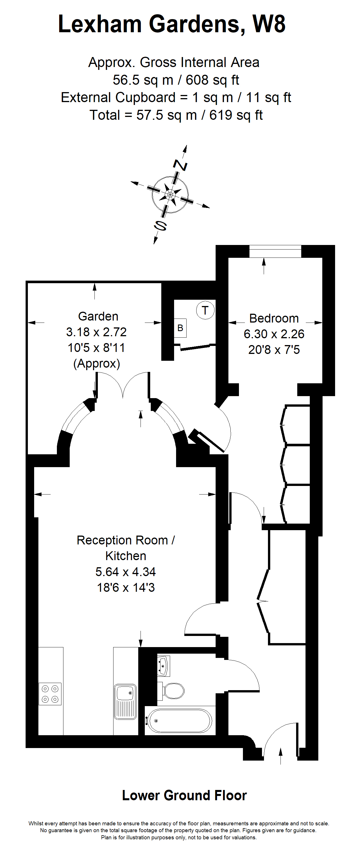 1 Bedrooms Flat to rent in Lexham Gardens, London W8