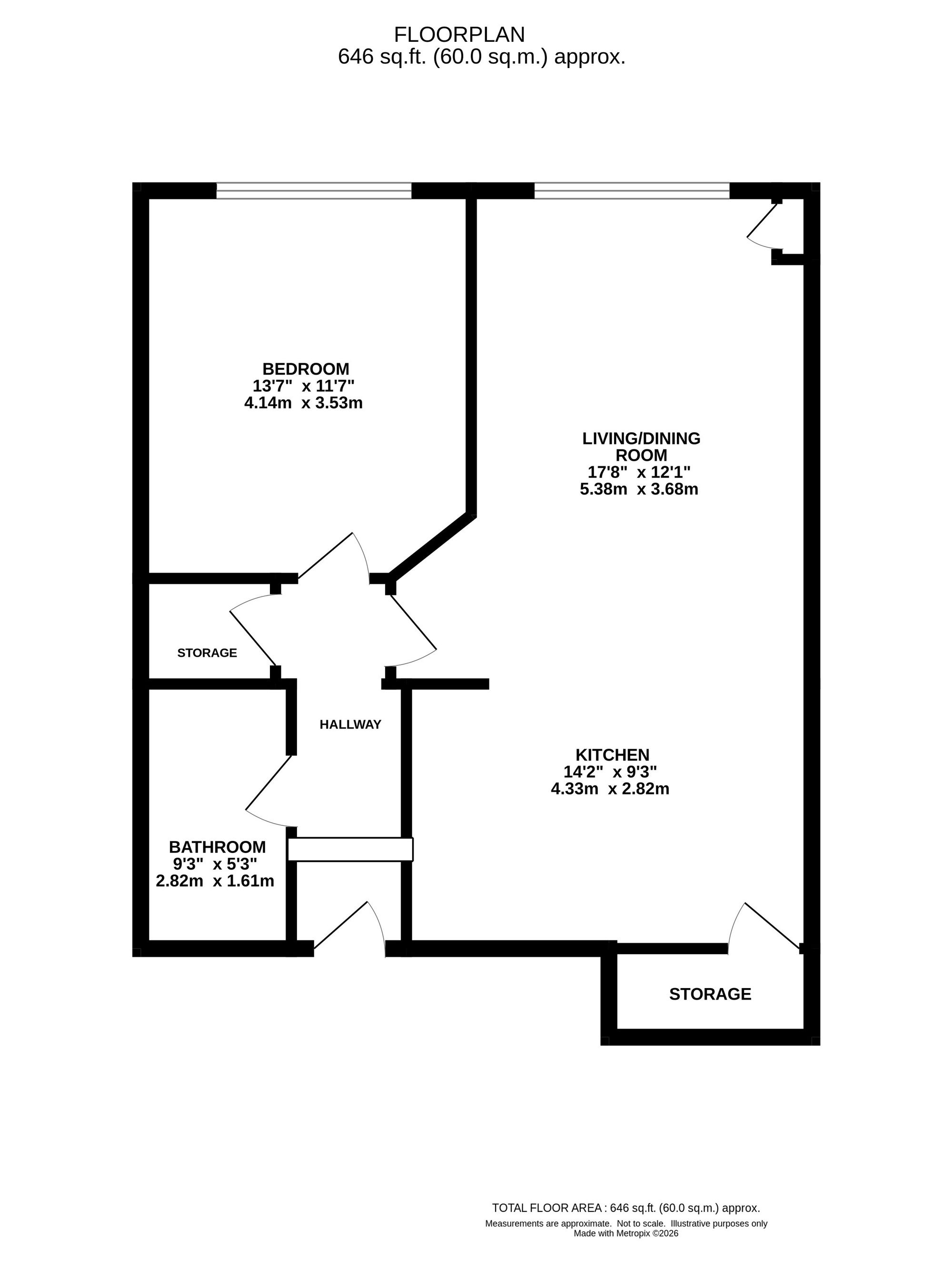 Flat 4, Ludworth Hall 58A Town Street, Stockport floorplan