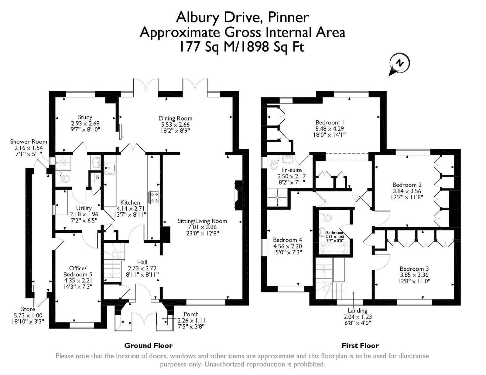 86, Albury Drive, Pinner floorplan