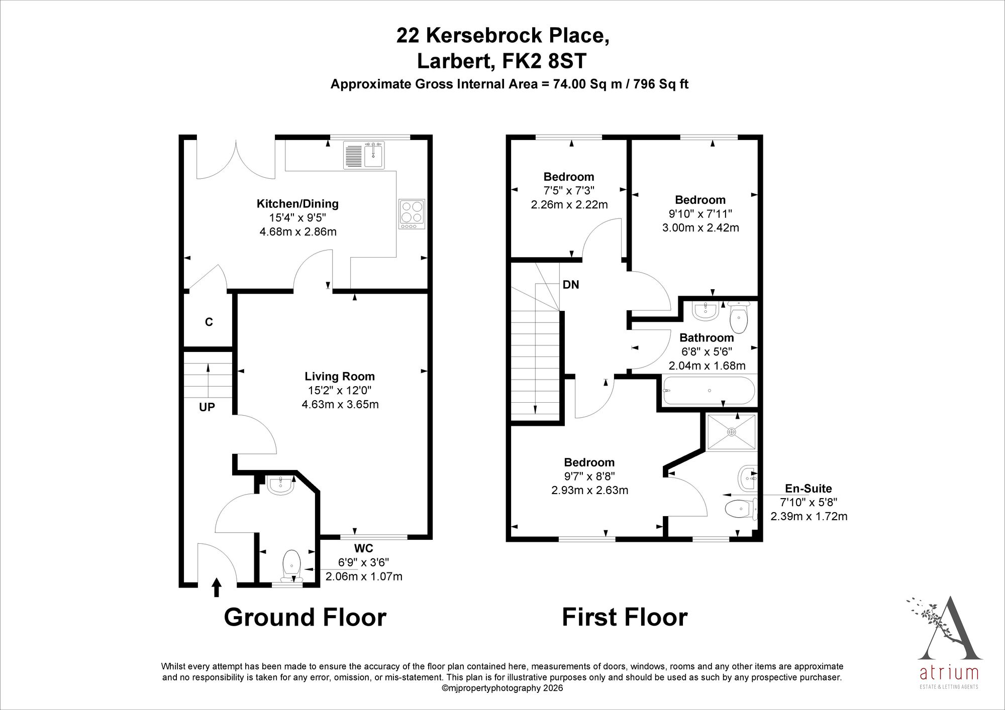 22 Kersebrock Place, Falkirk floorplan