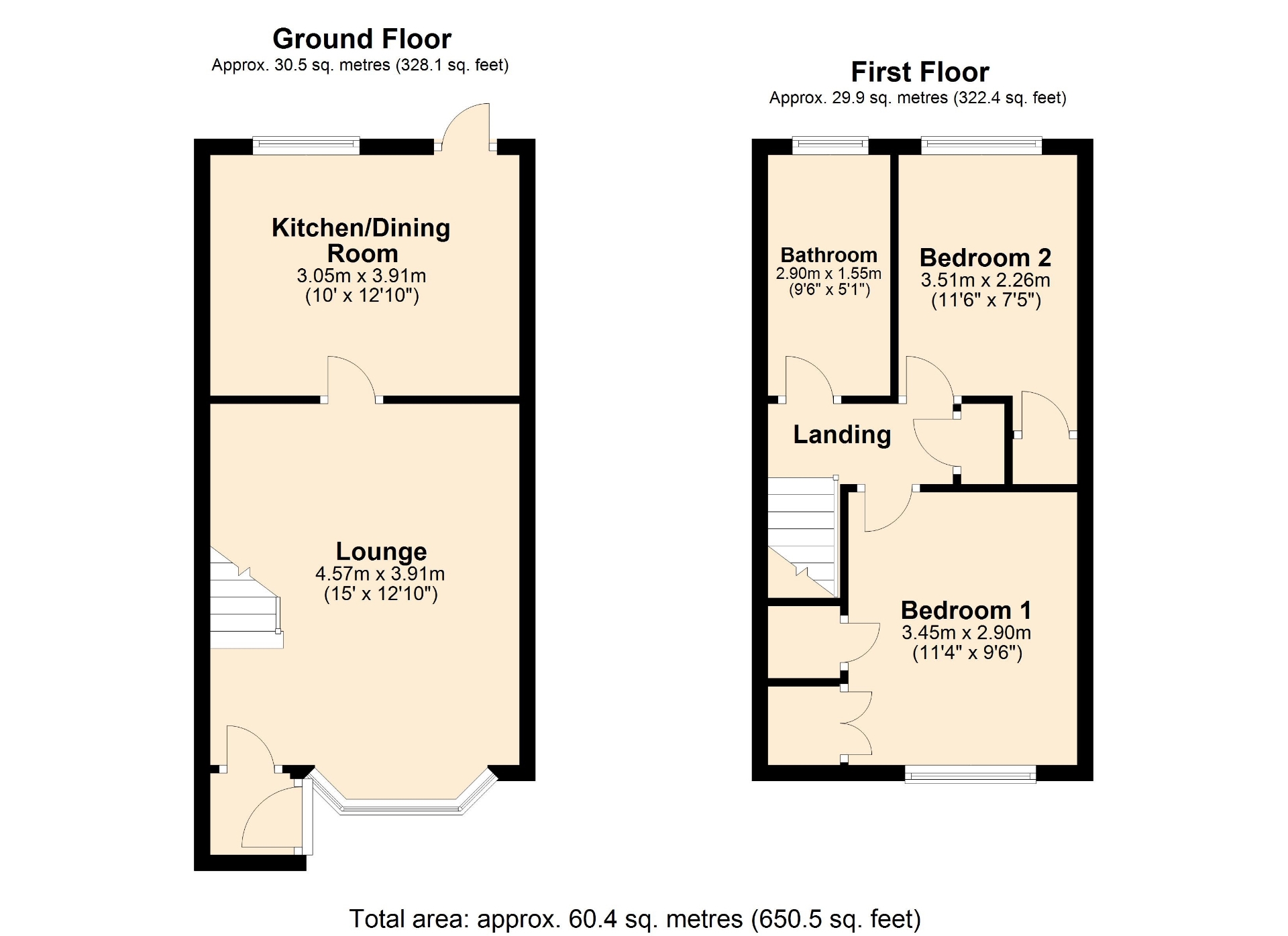 Baronson Gardens, Northampton floorplan