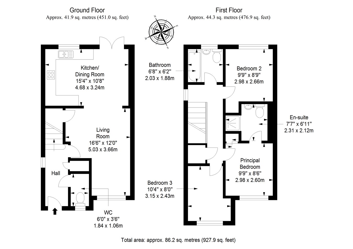 Willow Crescent, Kinghorn, Burntisland KY3, 3 bedroom end terrace house
