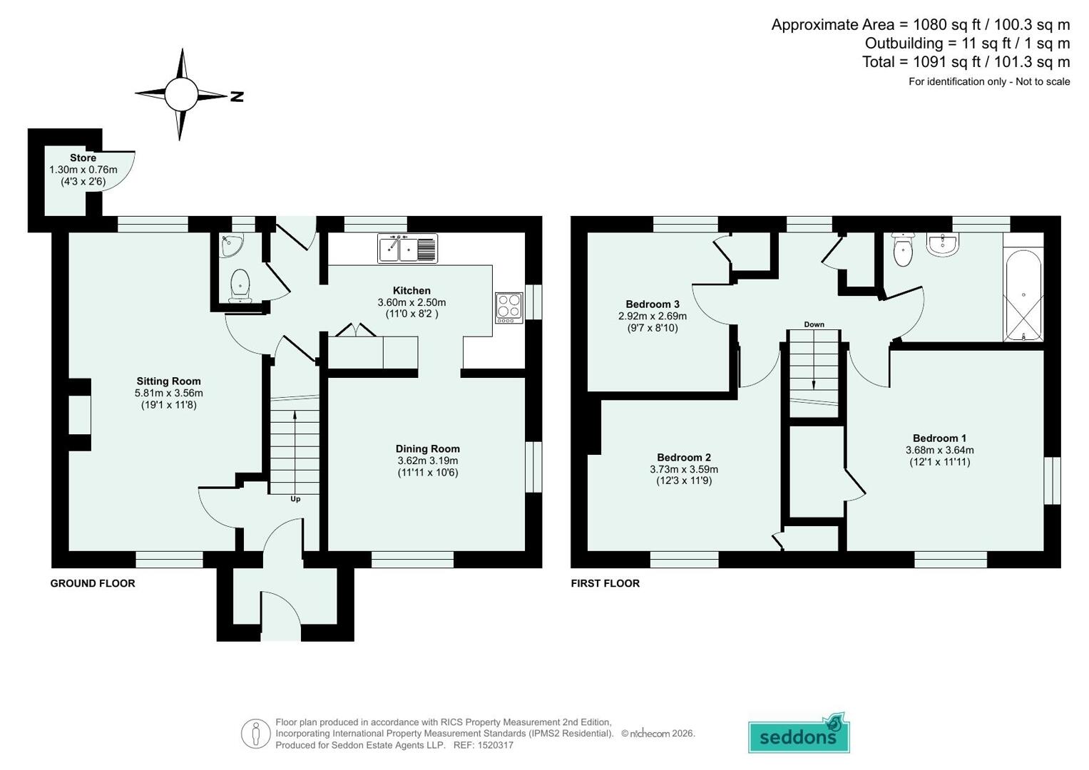 6, Coldharbour, Cullompton floorplan