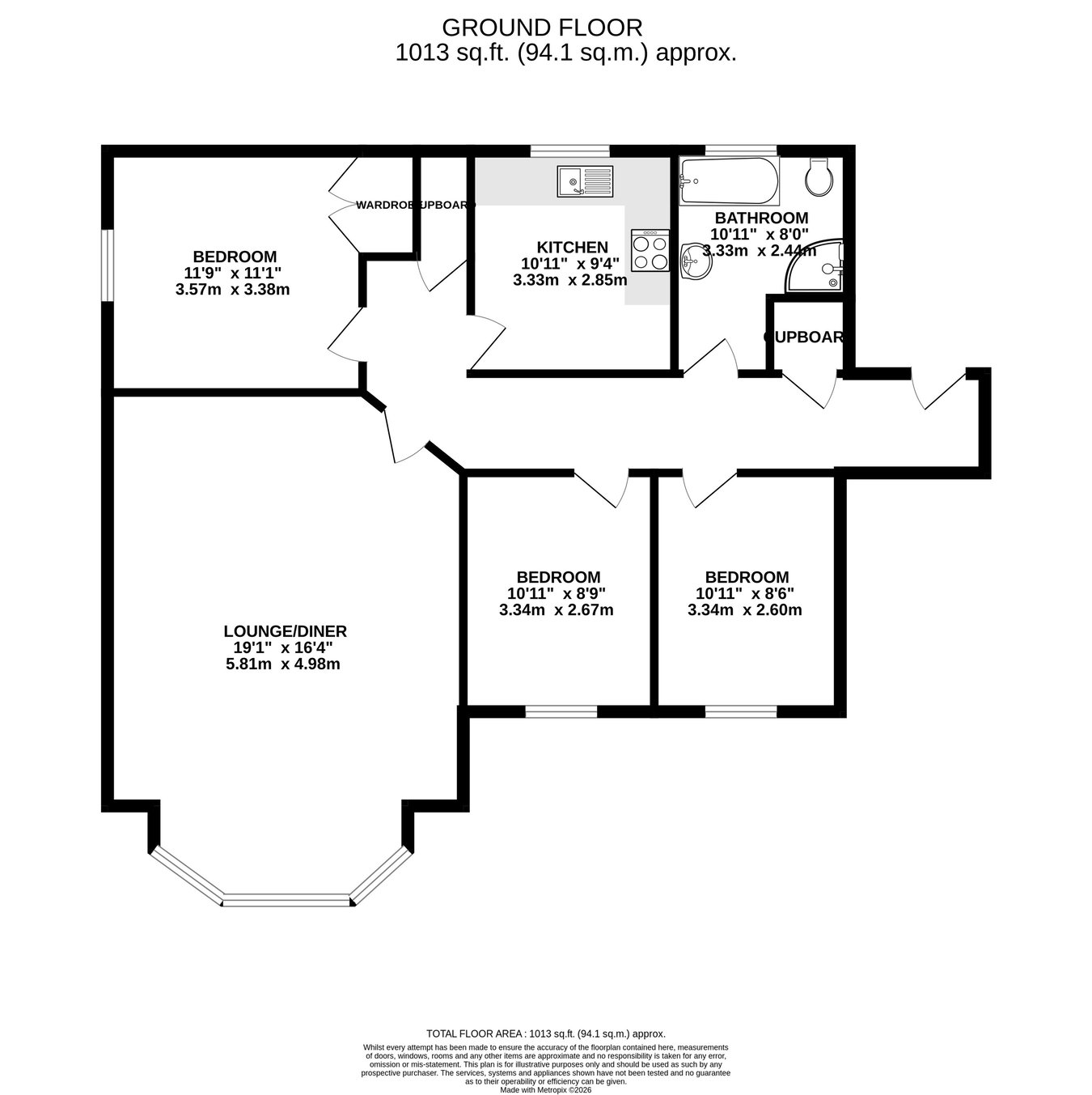 4, Camden Court, Brecon floorplan