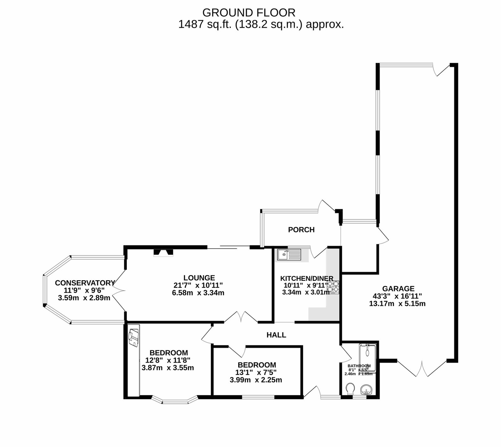 37, Crown Street, Chesterfield floorplan
