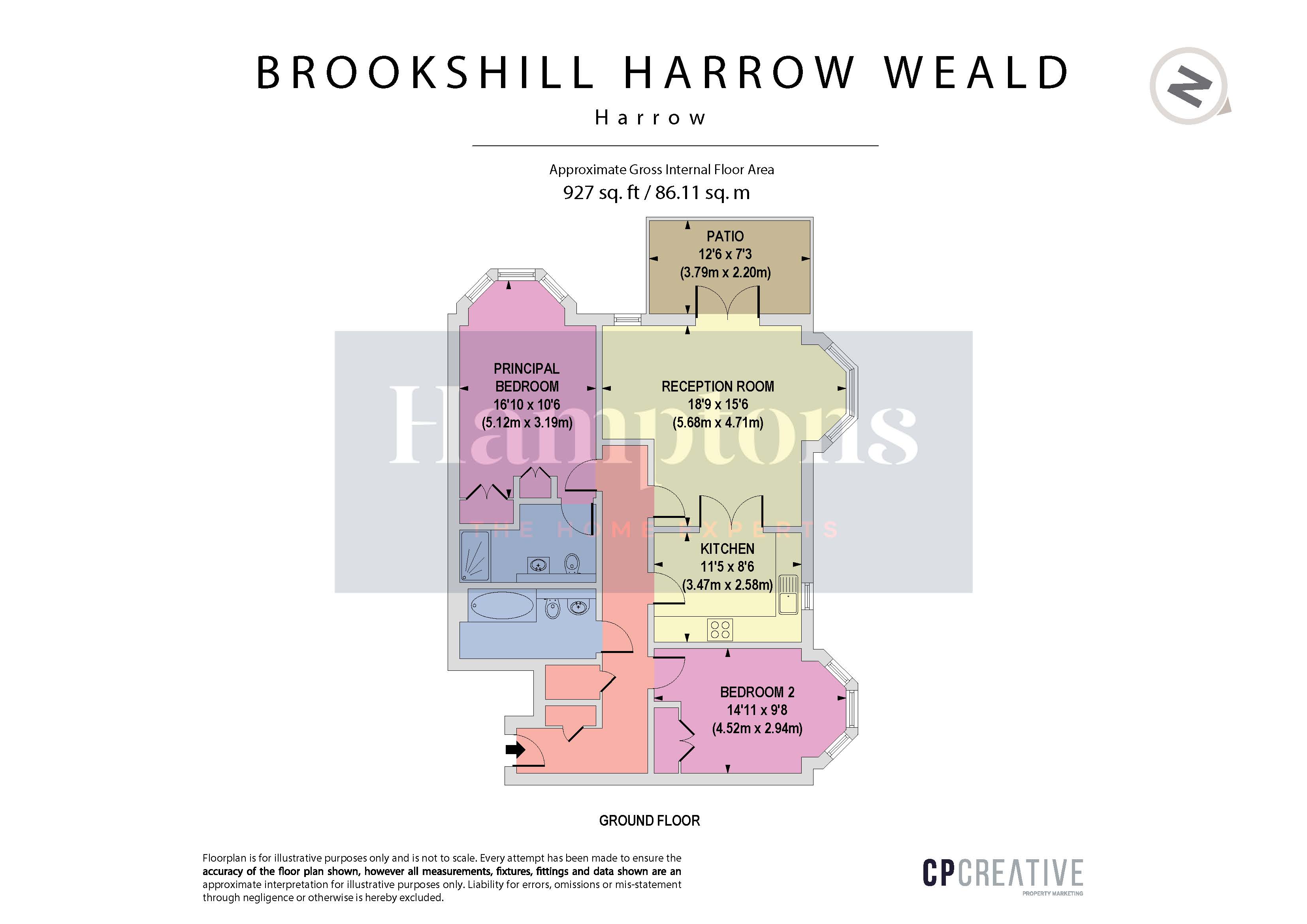Brookshill Gate, Brookshill, Harrow HA3, 2 bedroom flat for sale