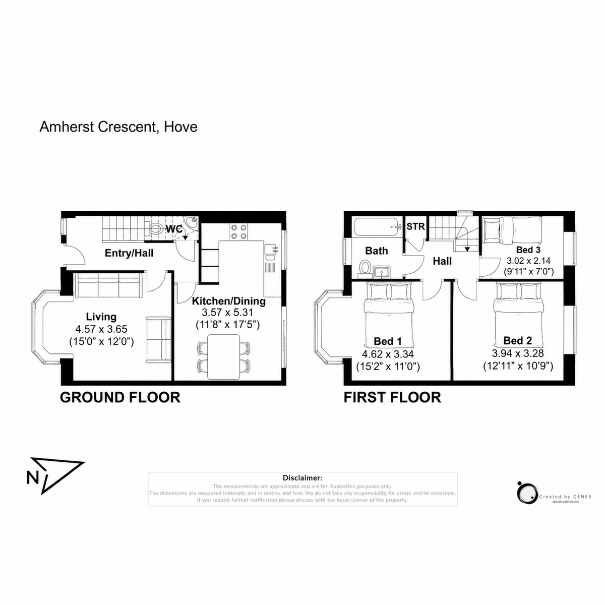 Amherst Crescent, Hove floorplan