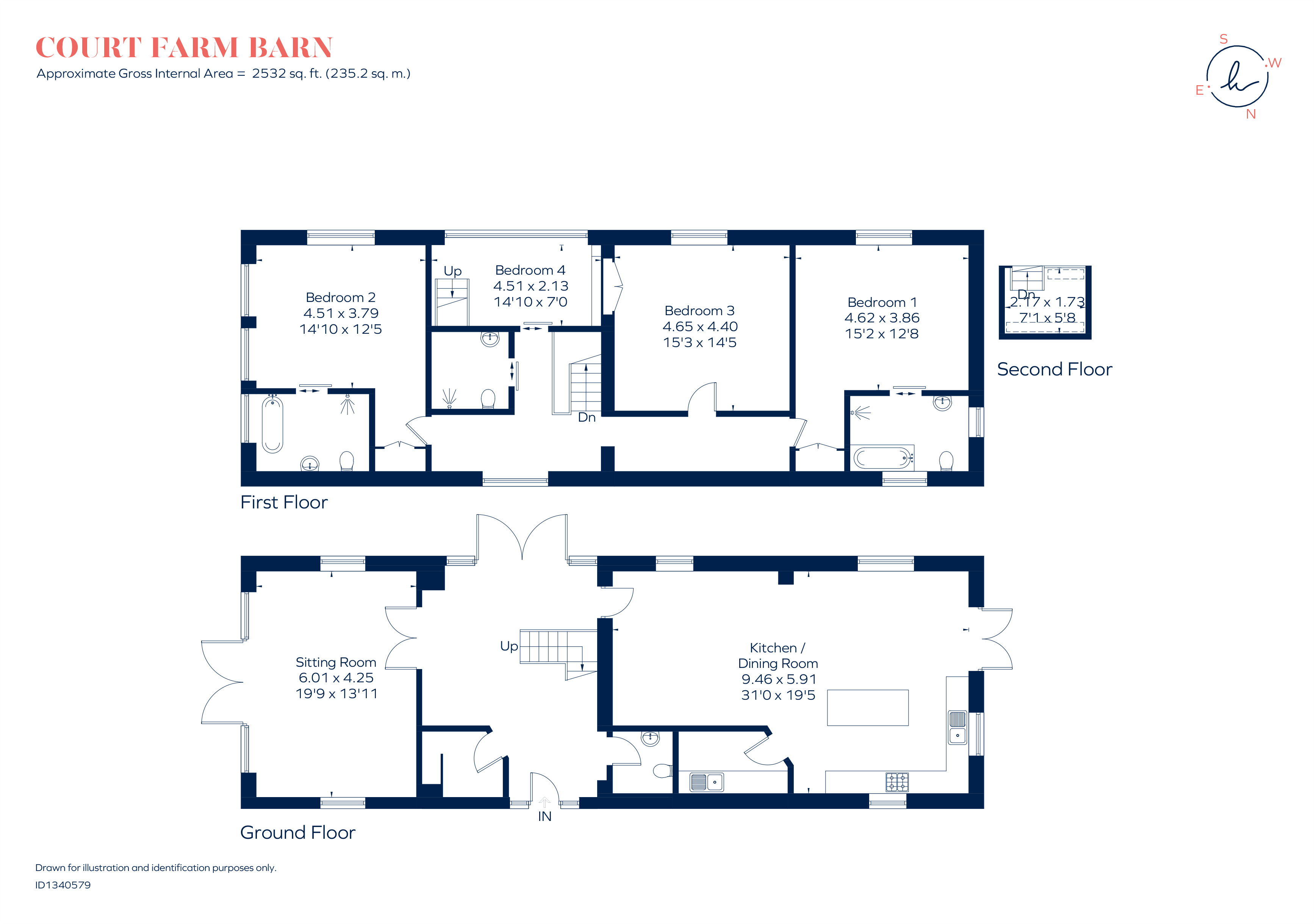 Court Farm Barn, Fulbrook Lane, Lower Fulbrook floorplan