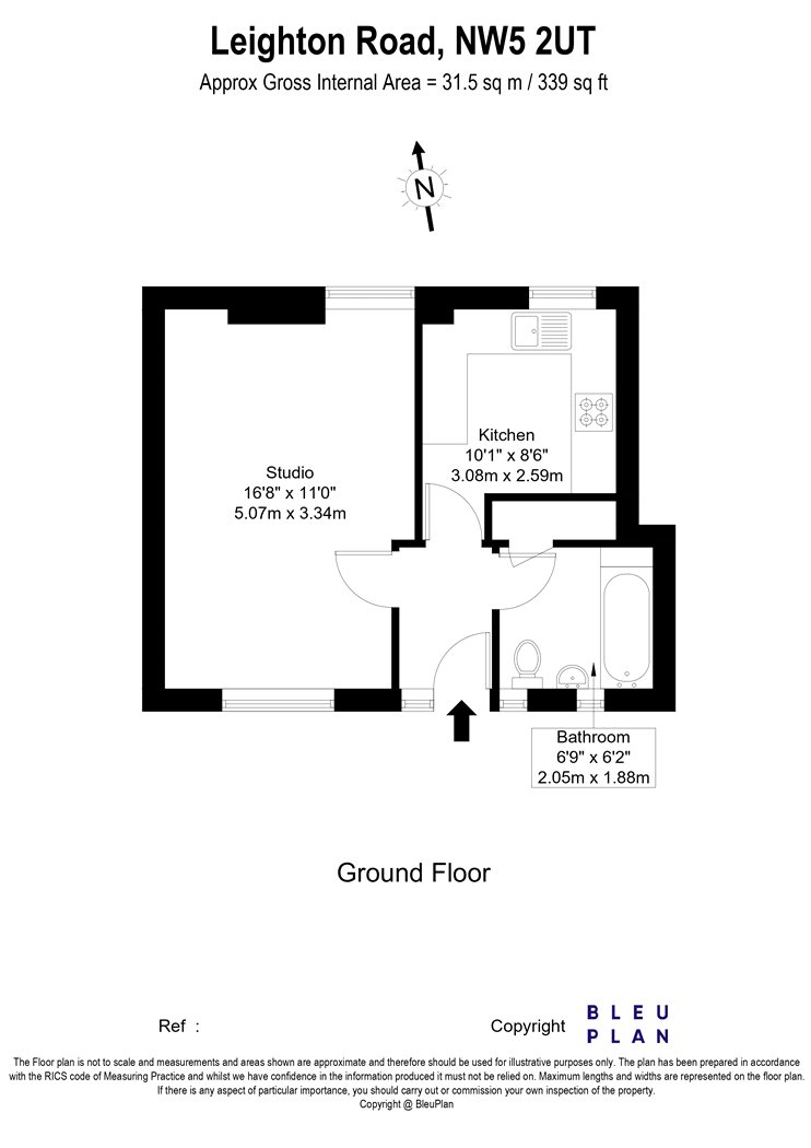 8, Kennistoun House, Leighton Road, London floorplan