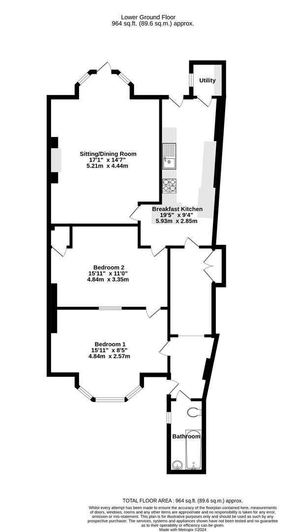 8, The Garden Flat, Cambridge House, 7, Bootham Terrace, York floorplan