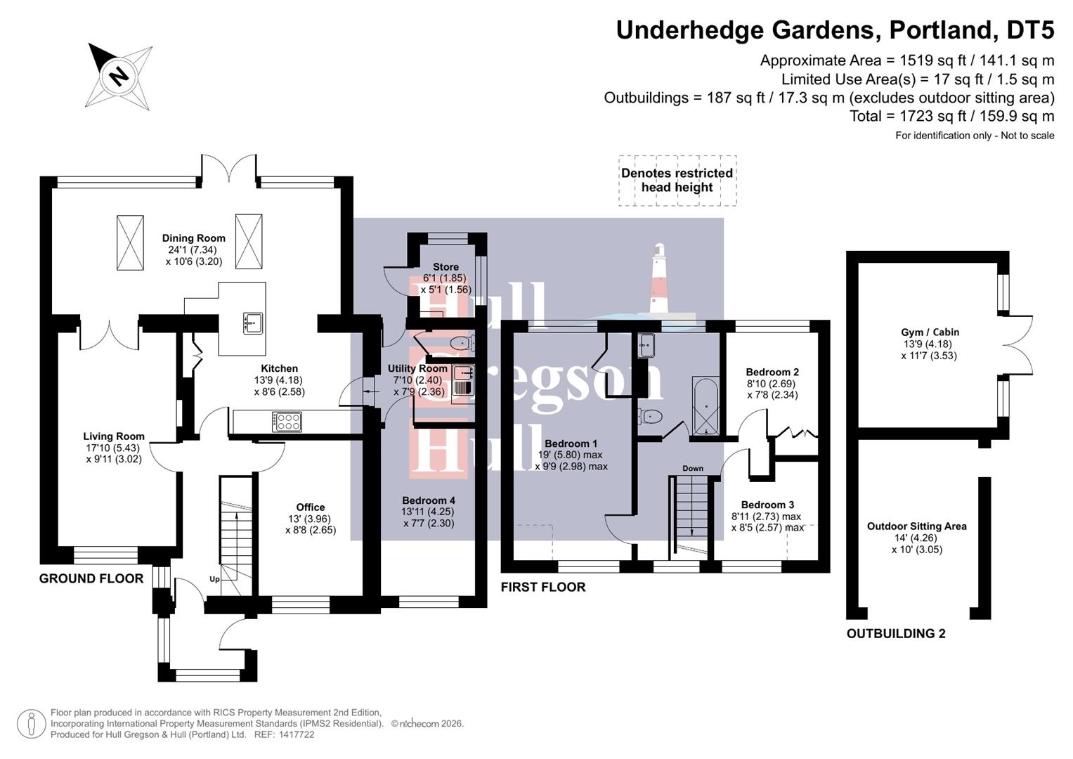 1, Underhedge Gardens, Portland floorplan