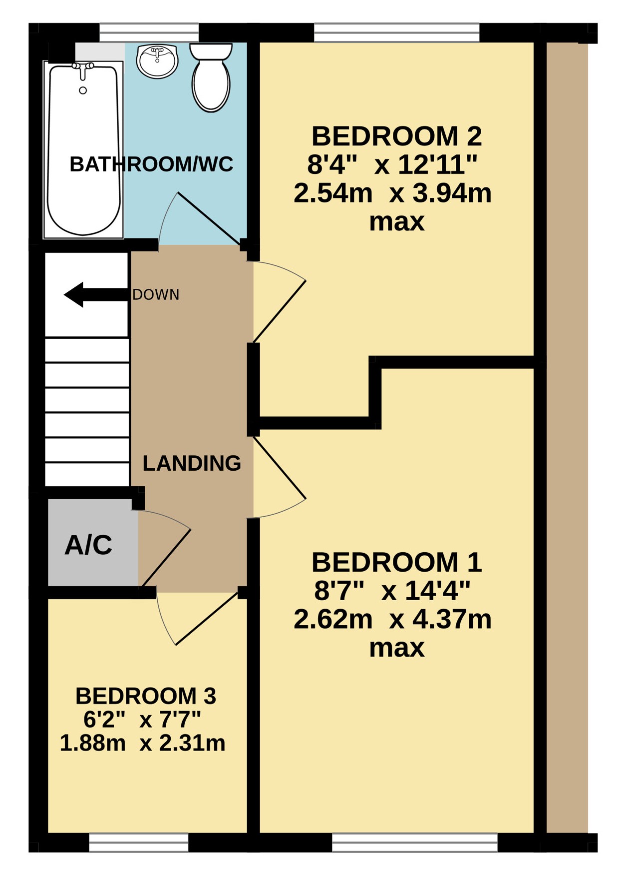 56 Tor View, Tregadillett Launceston Cornwall, Launceston floorplan