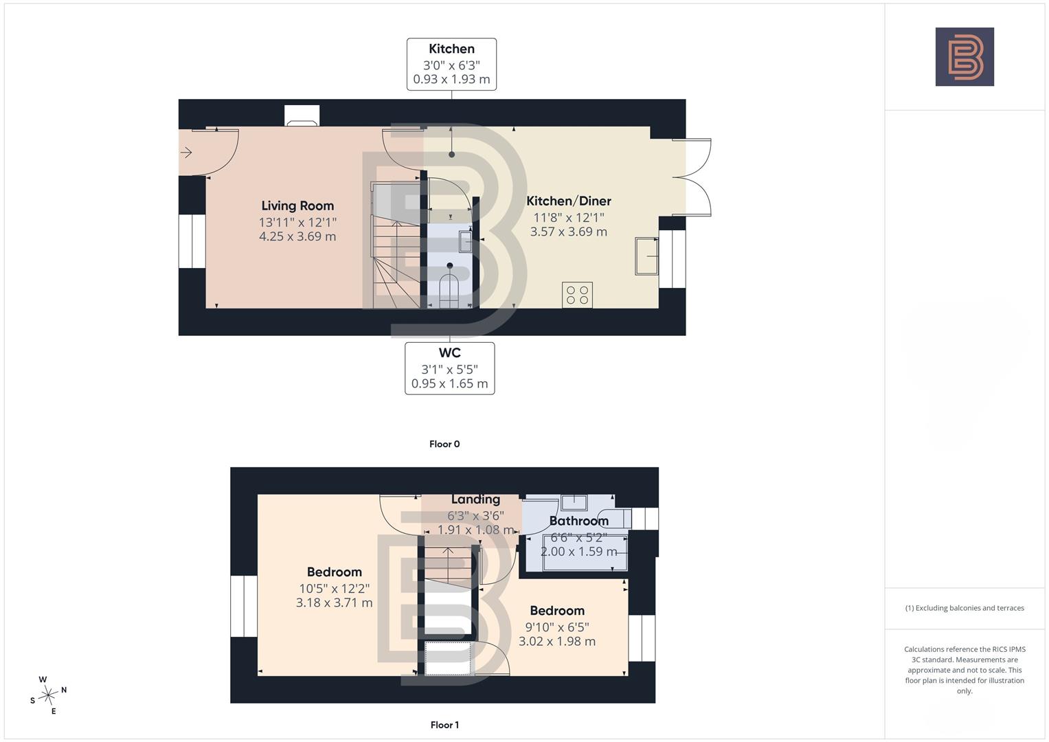 30, Caradon Way, Rugby floorplan