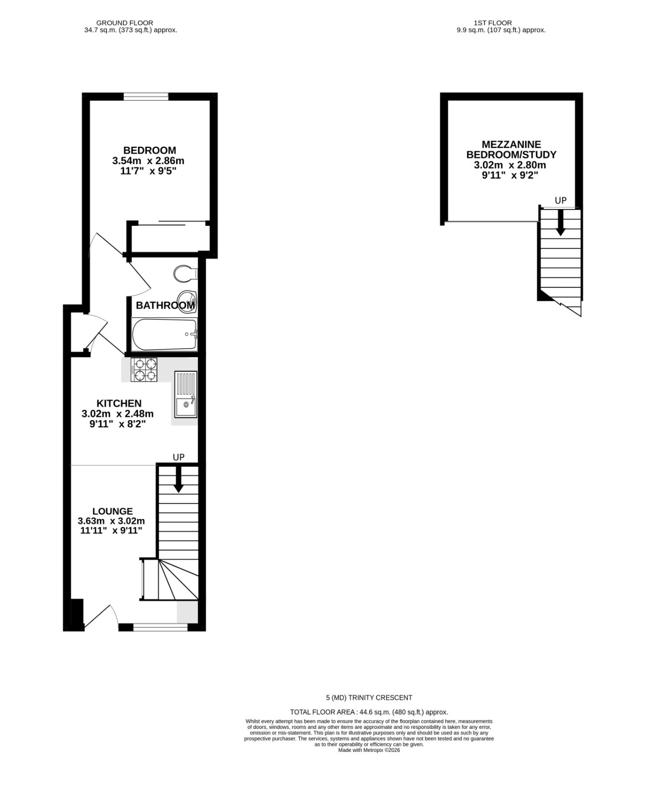 5 (MD) Trinity Crescent, Edinburgh floorplan
