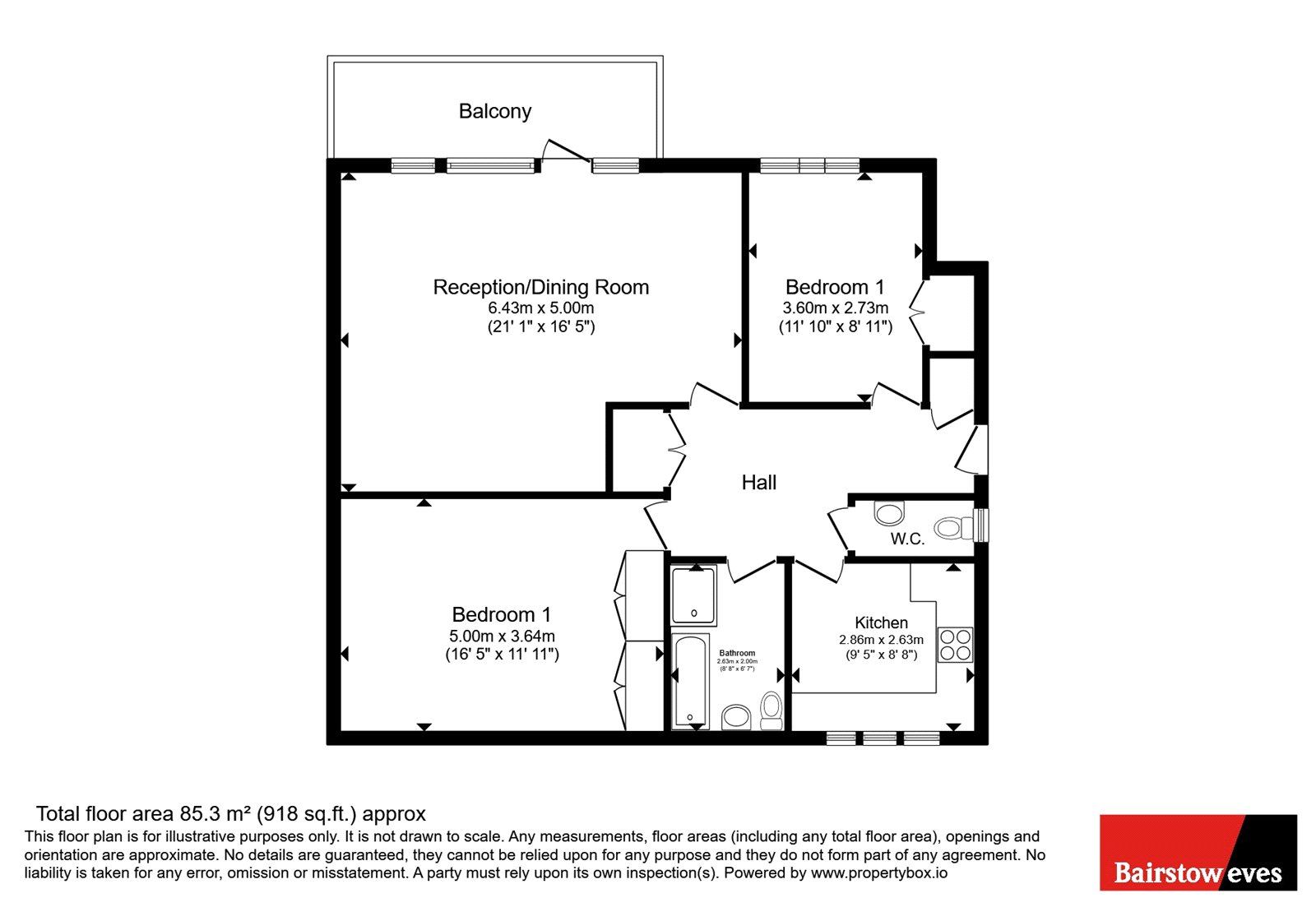 Flat 46, Mayflower Lodge, 124, Regents Park Road, London floorplan