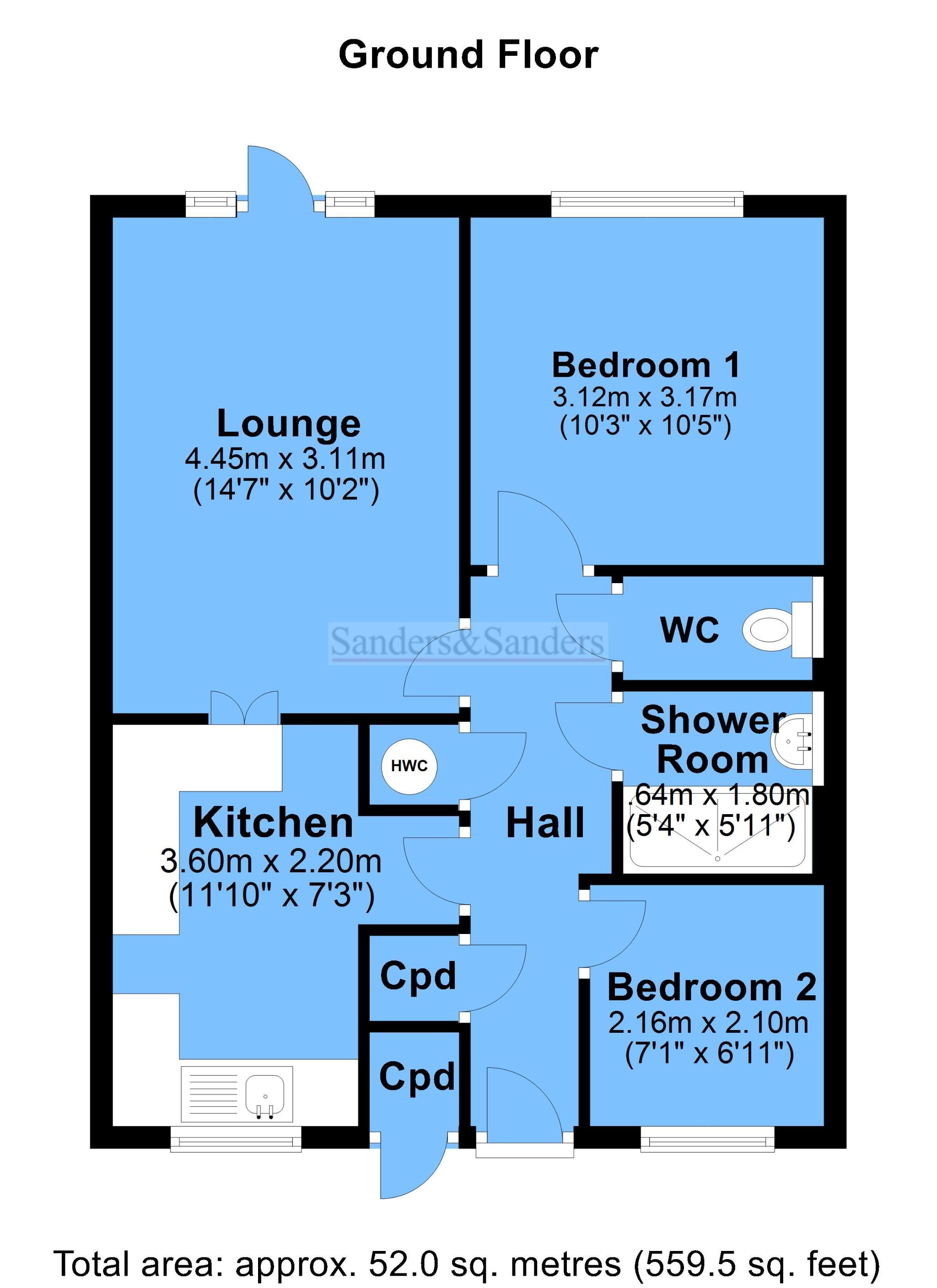 6 Icknield Court, Alcester floorplan