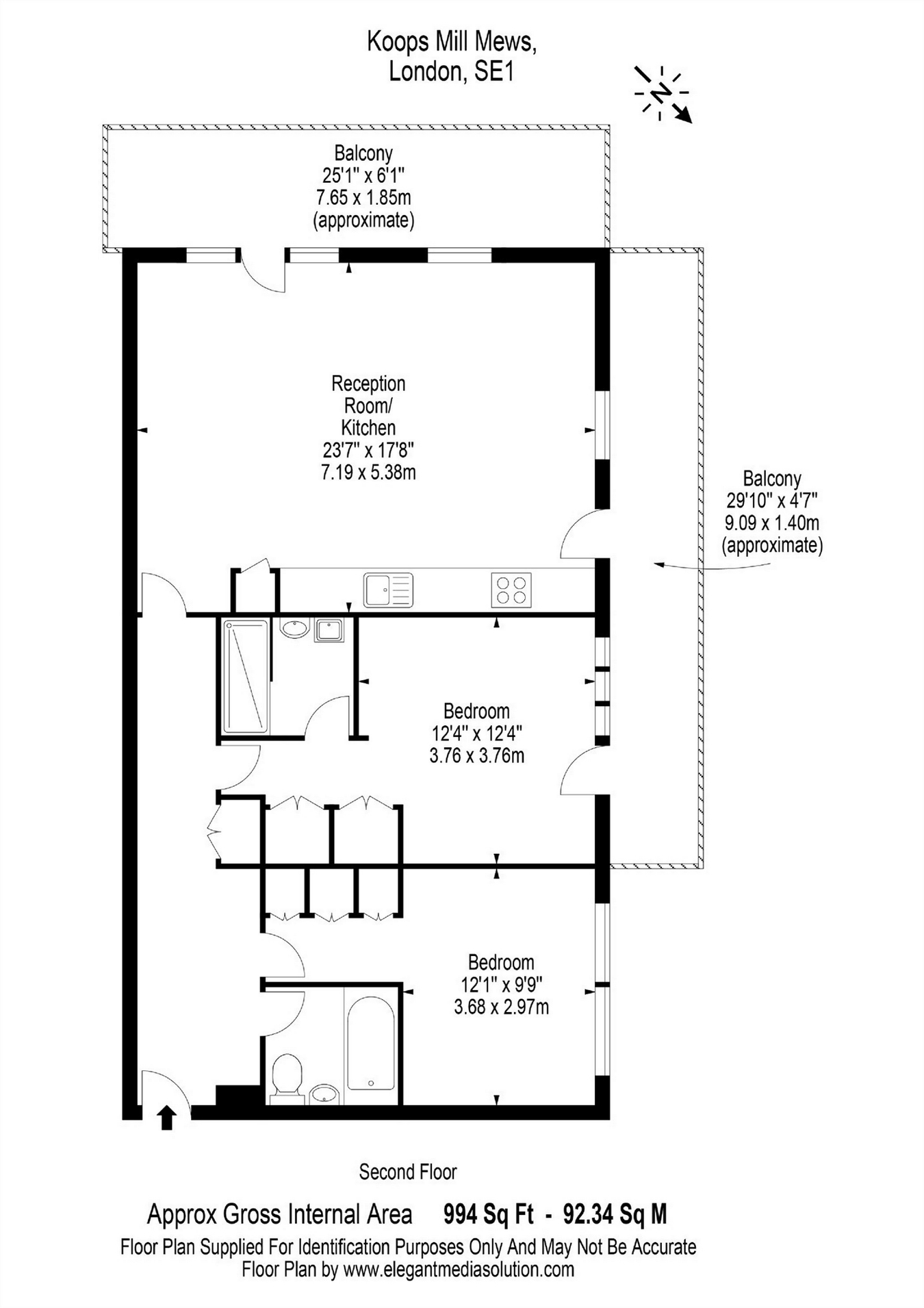 2 Bedrooms Flat for sale in Koops Mill Mews, London SE1