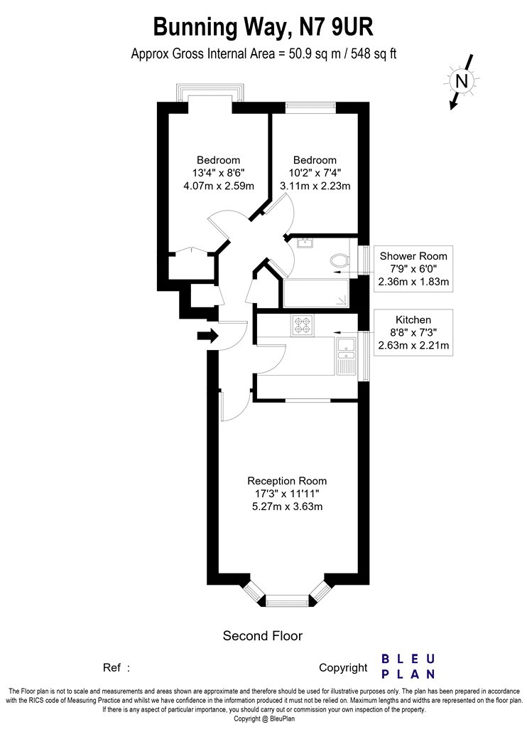 80, Bunning Way, London floorplan