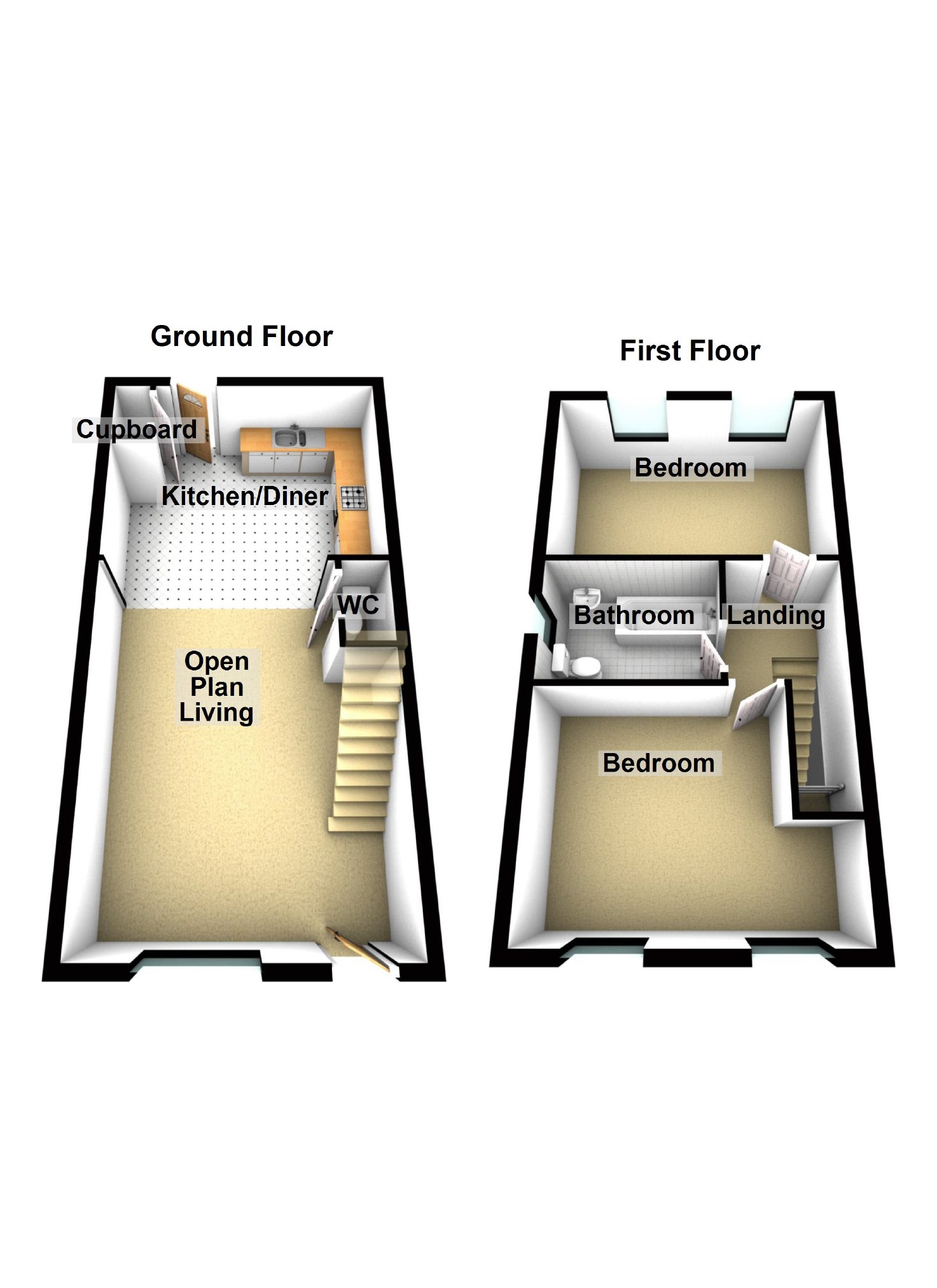 2 Bedrooms Semi-detached house for sale in Small Knowle End, Buxton, Derbyshire SK17