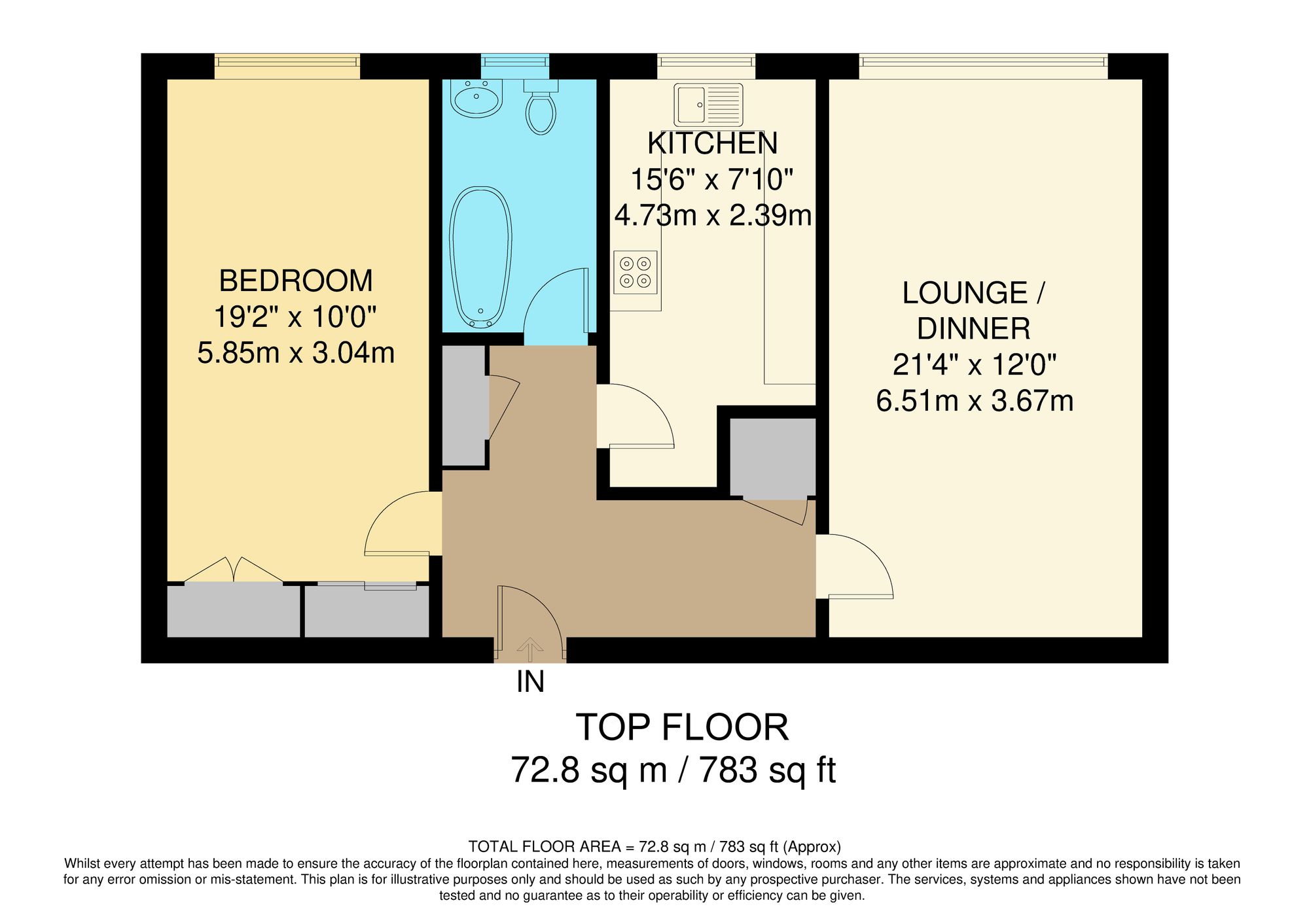 Flat 19, Hurstbourne Priors, South Croydon floorplan
