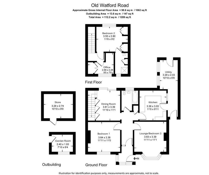 57, Old Watford Road, St. Albans floorplan