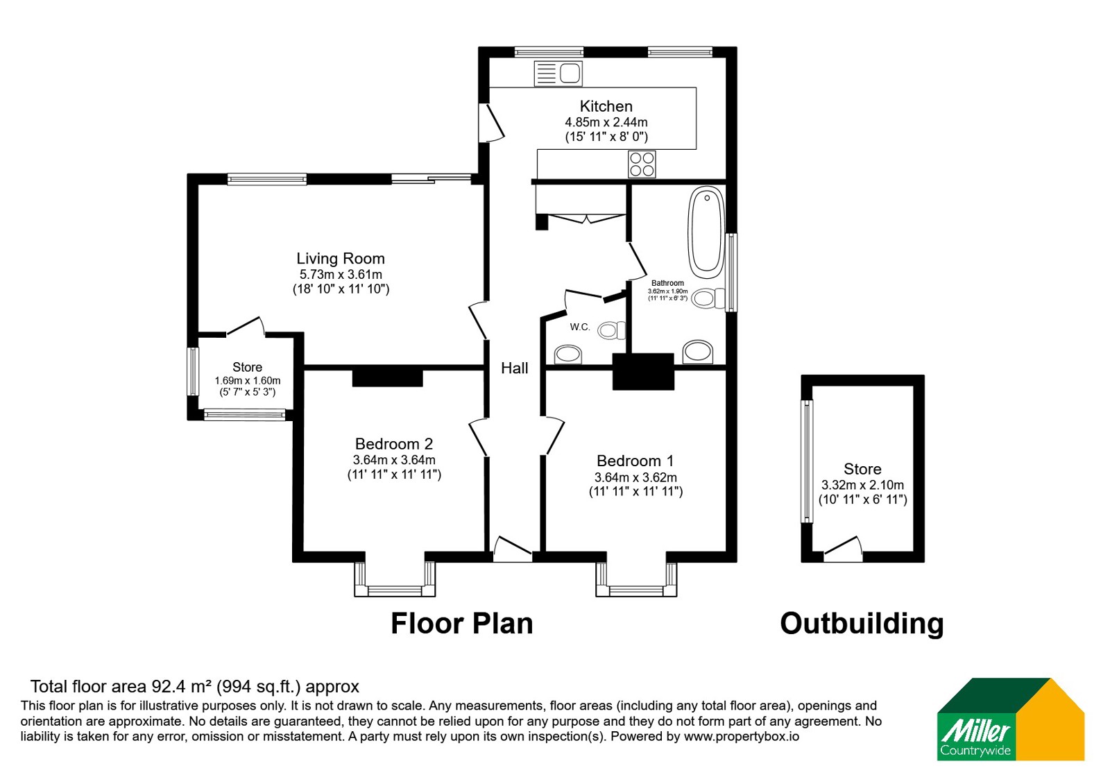 Tre Vellen,, West Hill, Cornwall floorplan