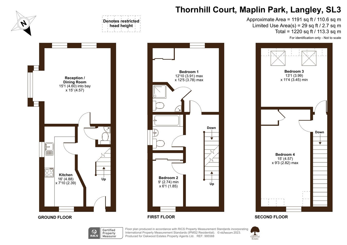 Thornhill Court, Maplin Park, Langley SL3, 4 bedroom town house for