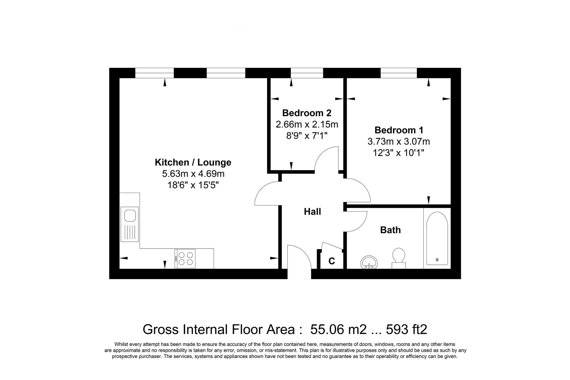 Flat 16, Carlton Mill Wharf Street, Sowerby Bridge floorplan